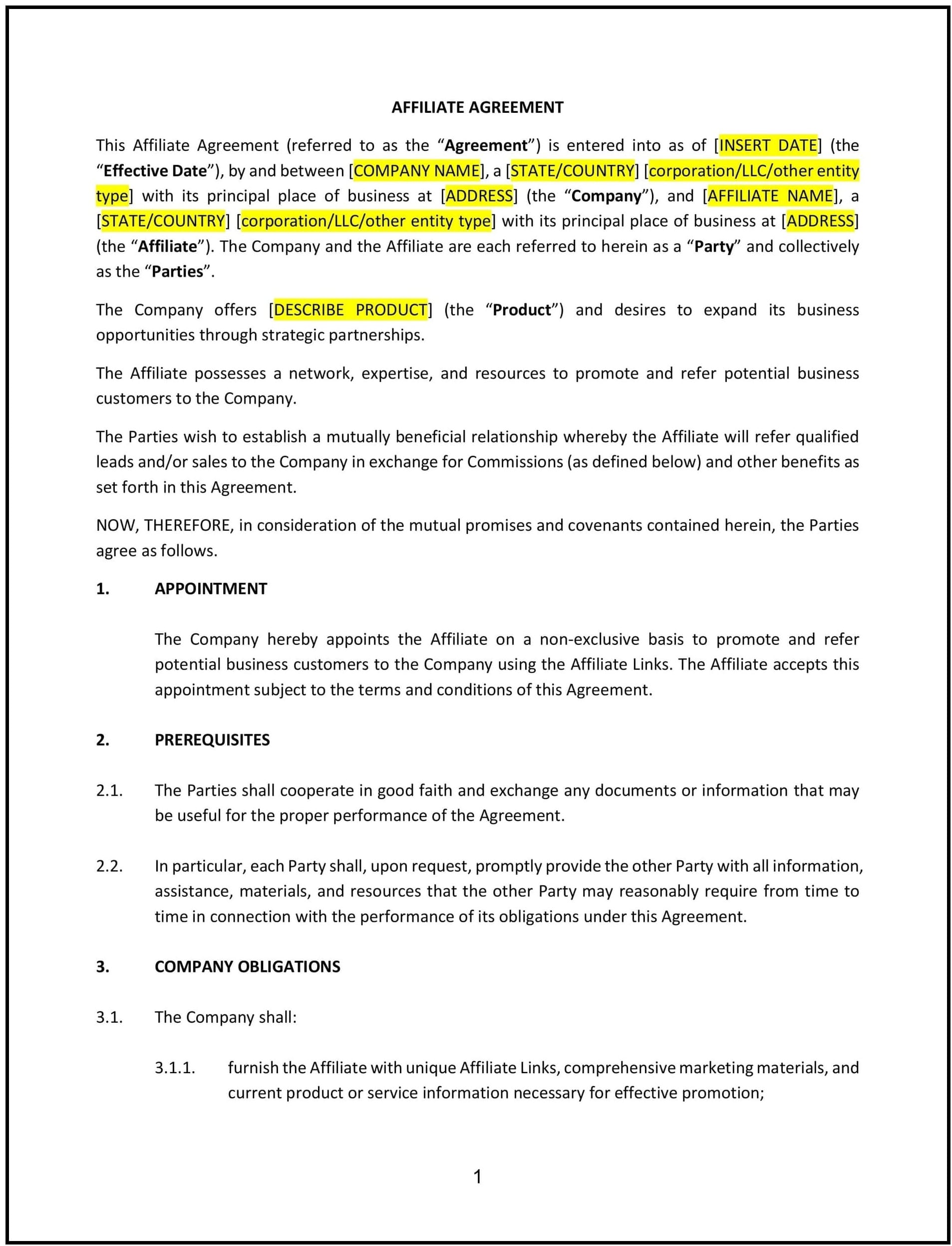 Affiliate-Agreement--Michigan--1-1