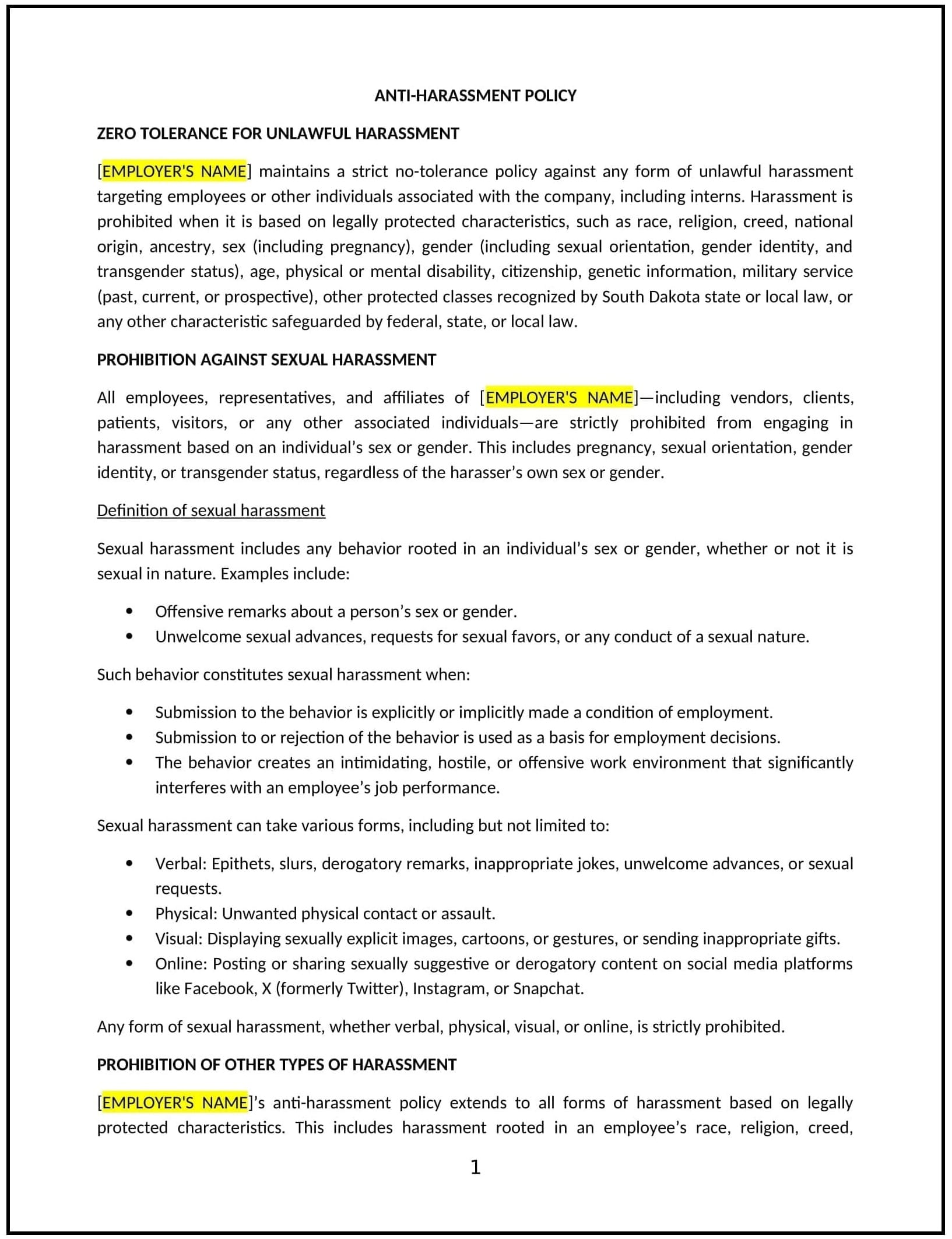 Anti-Harassment-Policy--South-Dakota--1-1-1