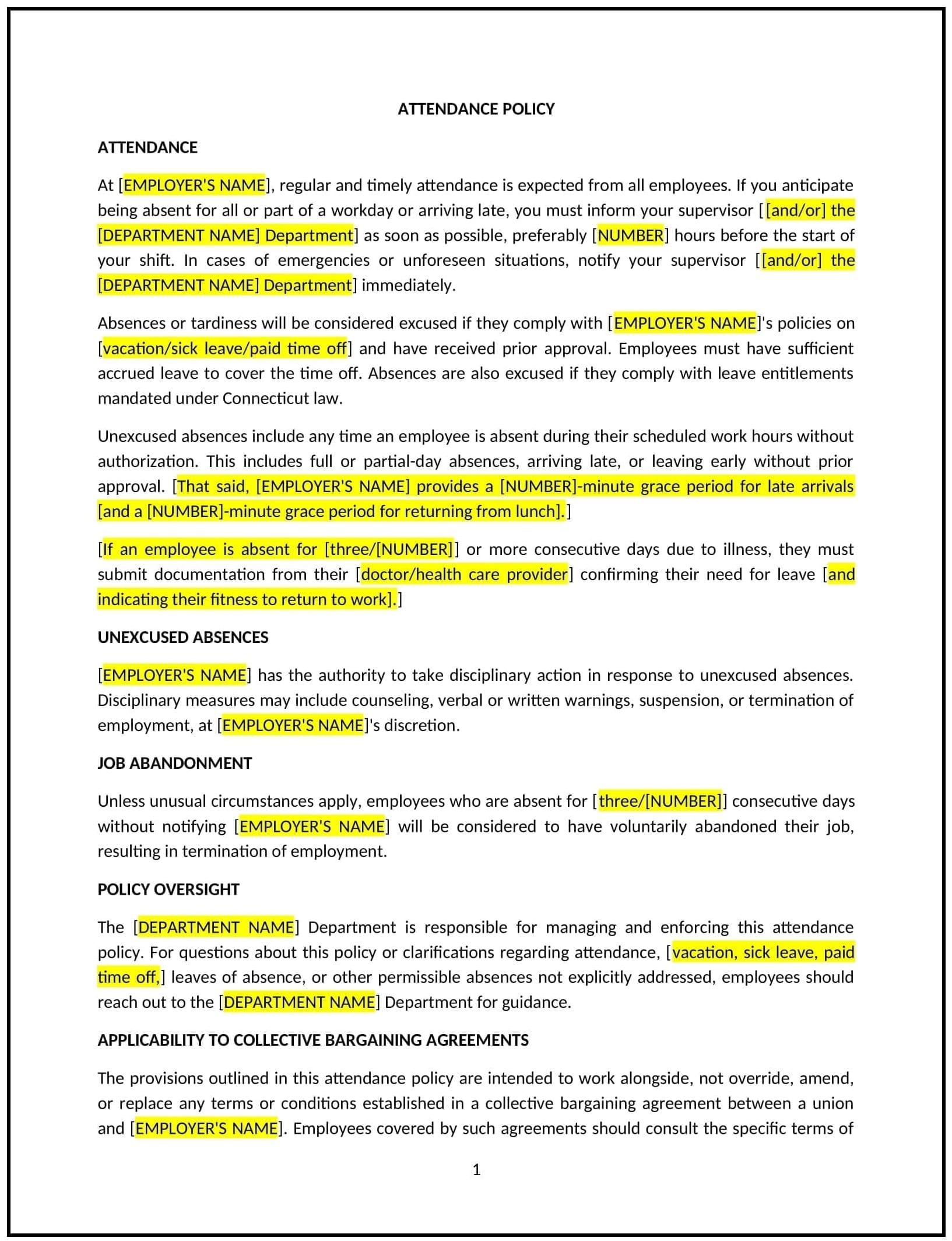Attendance-Policy--Connecticut--1-1-1