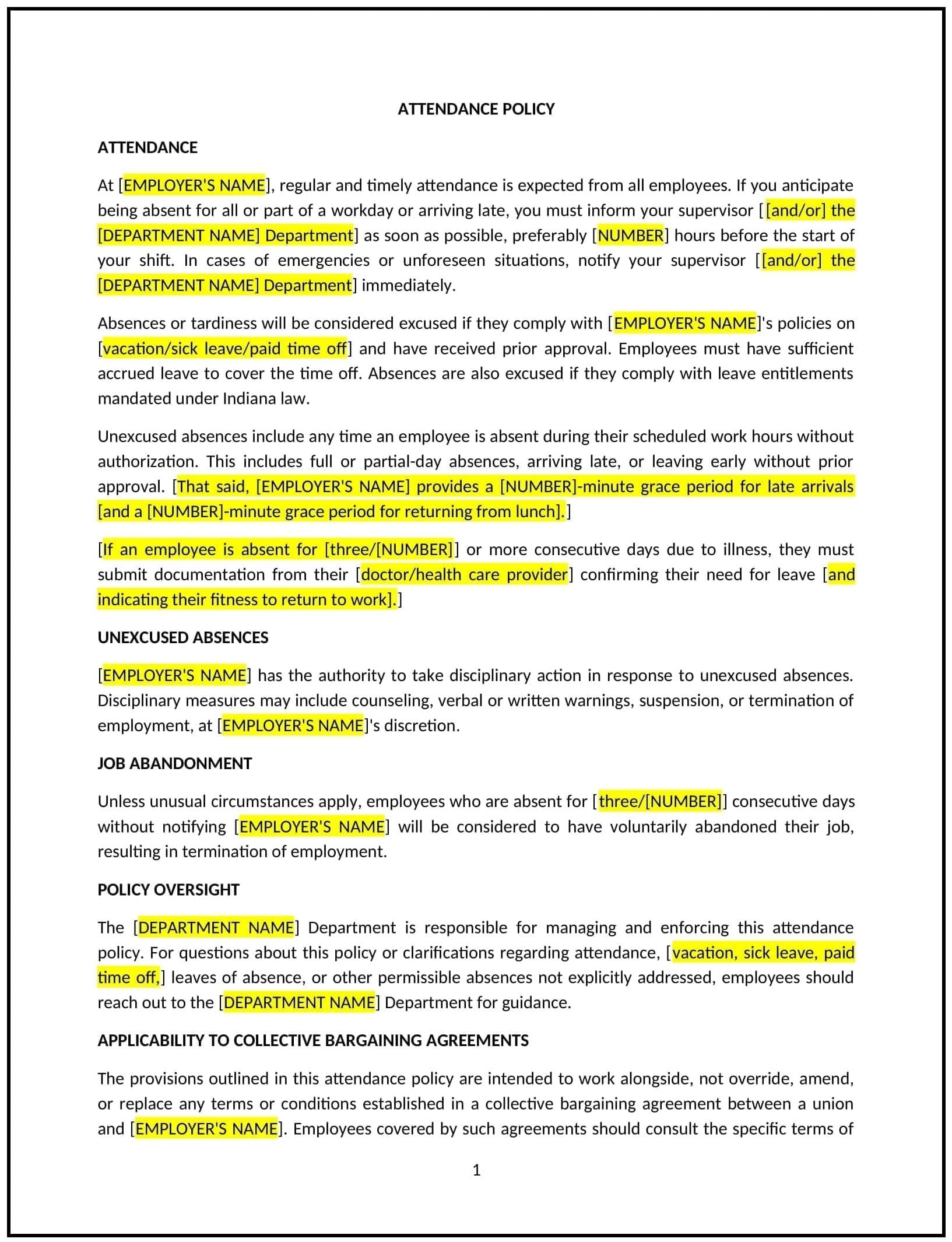 Attendance-Policy--Indiana--1-1-1
