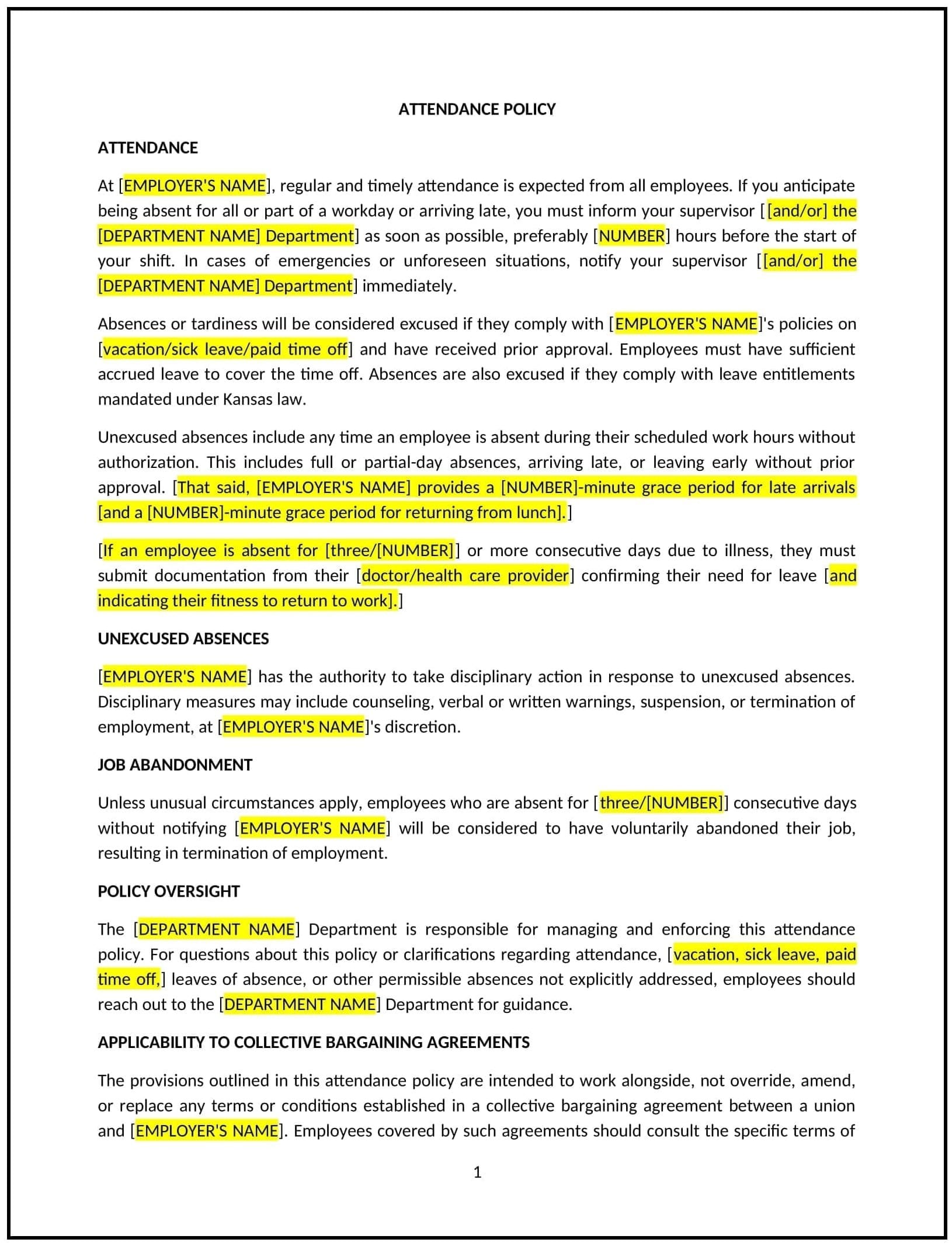 Attendance-Policy--Kansas--1-1-1
