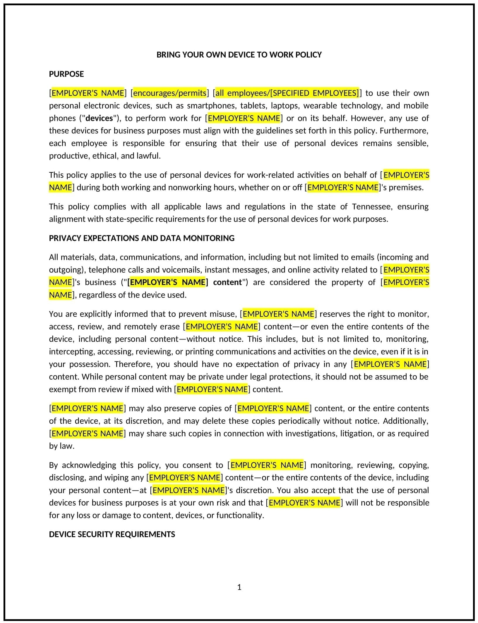 Bring-Your-Own-Device-to-Work-Policy--Tennessee--1-1-1