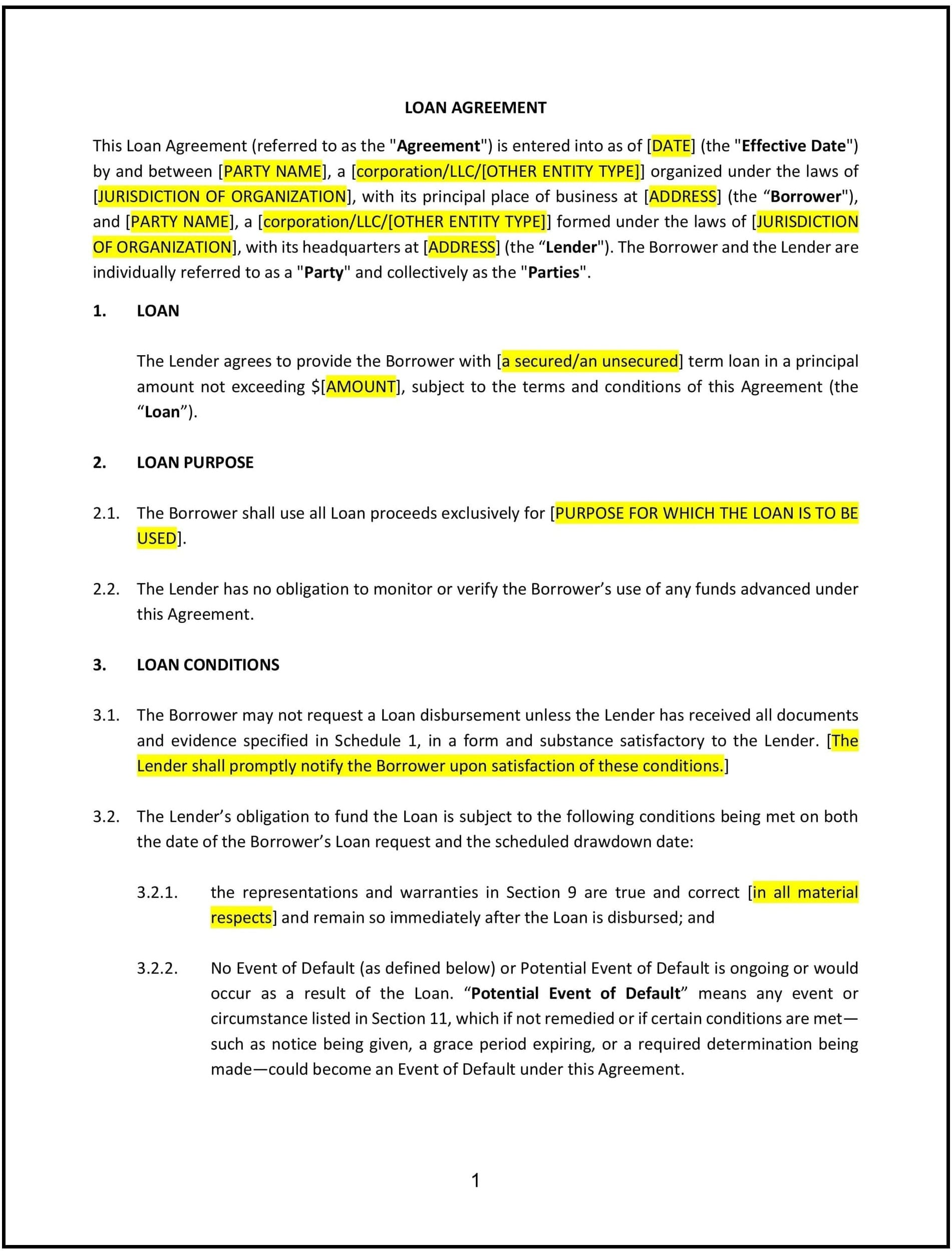 Business-Loan-Agreement--North-Carolina--1-1