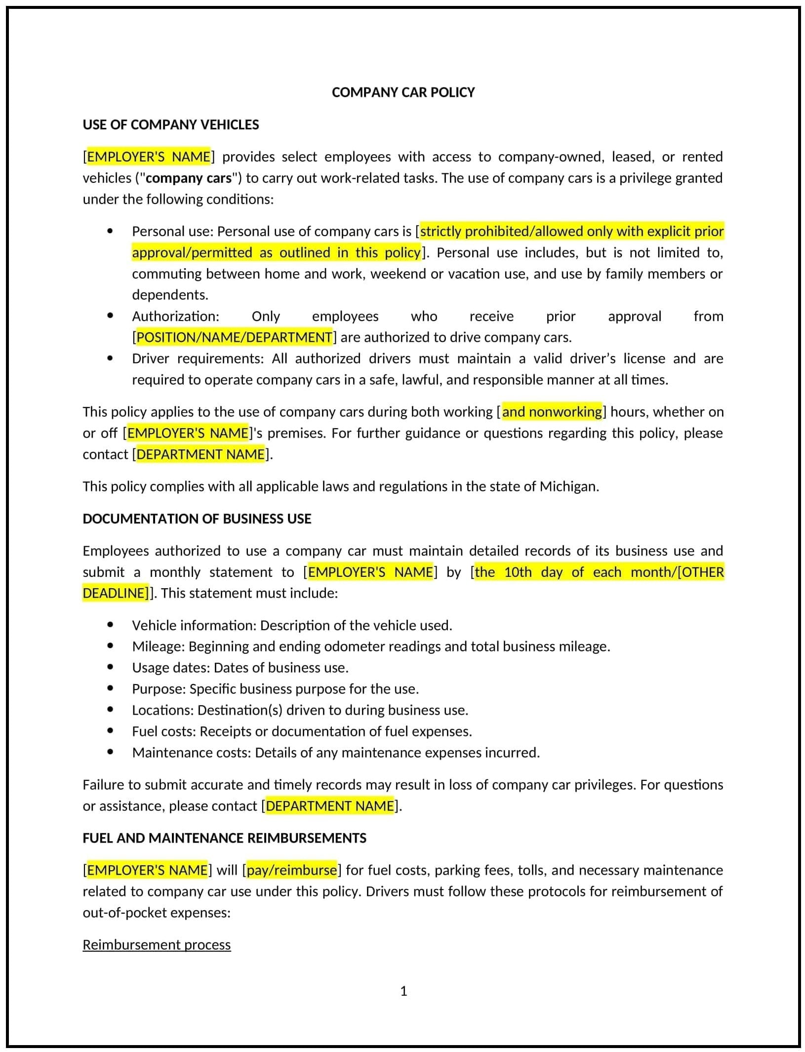 Company-Car-Policy--Michigan--1-1-1