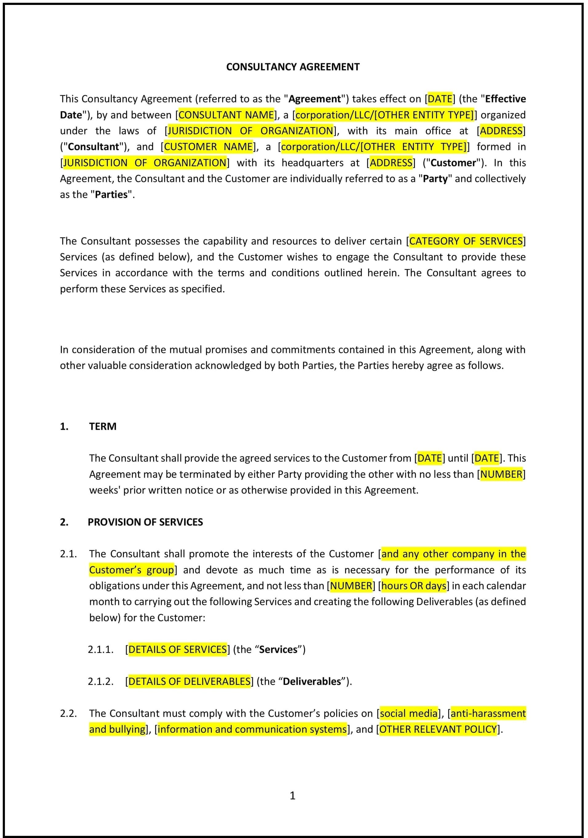 Consultancy-Agreement--Montana---Pro-Customer--2-1-1