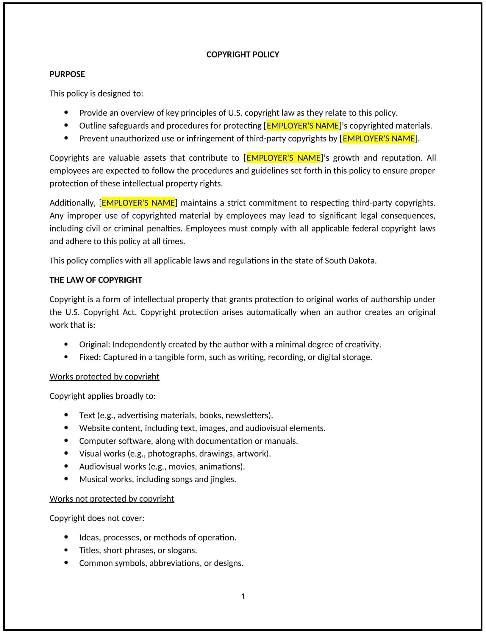 Copyright-Policy--South-Dakota--1-1-1