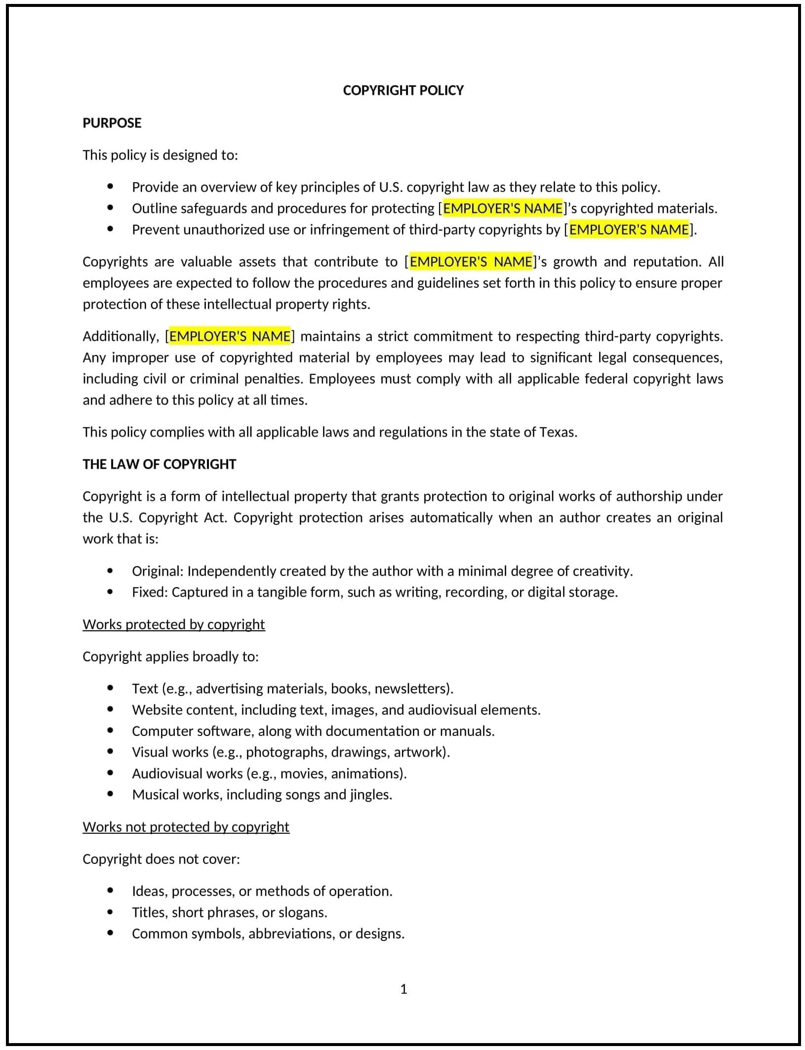 Copyright-Policy--Texas--1-1-1