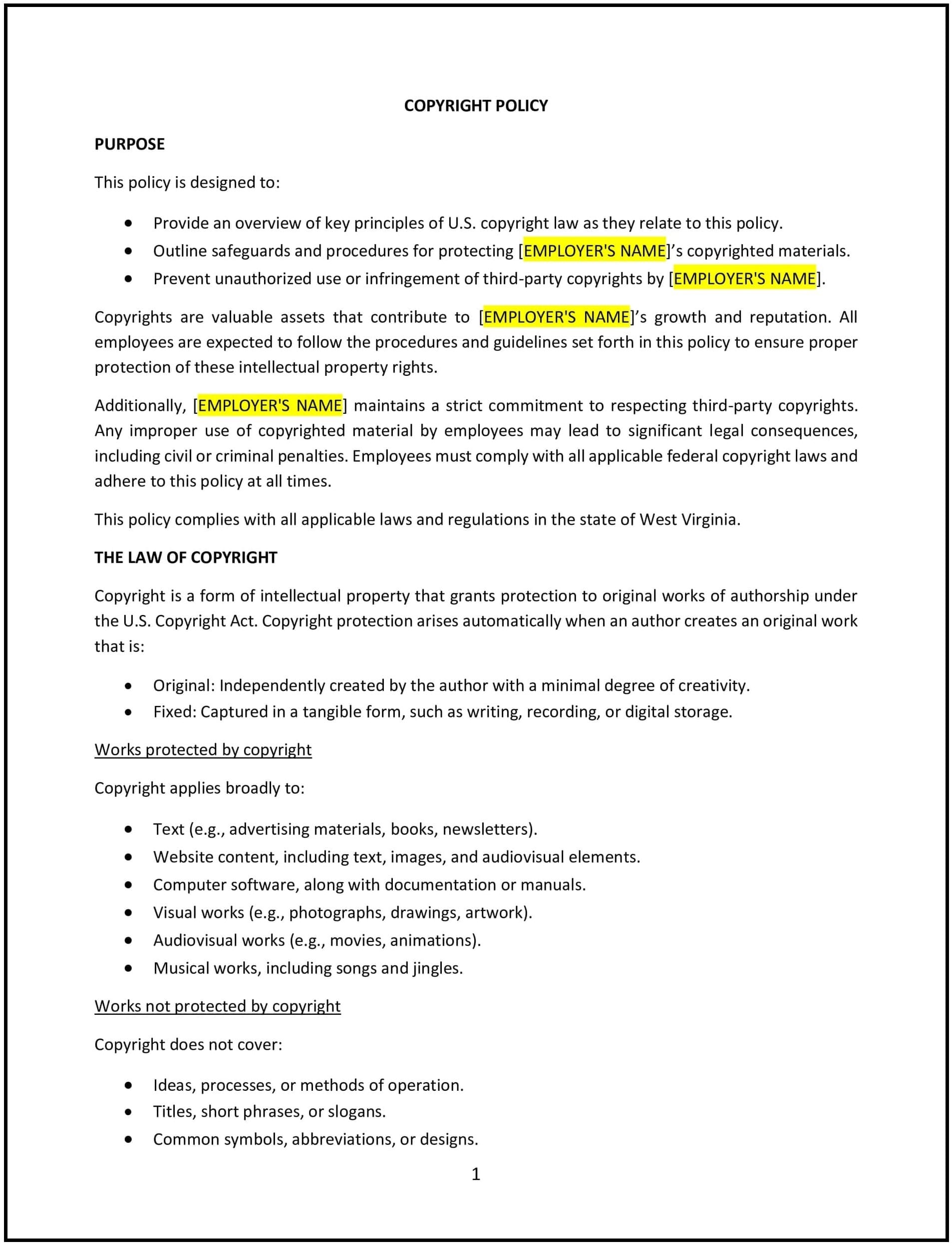 Copyright-Policy--West-Virginia--1-1