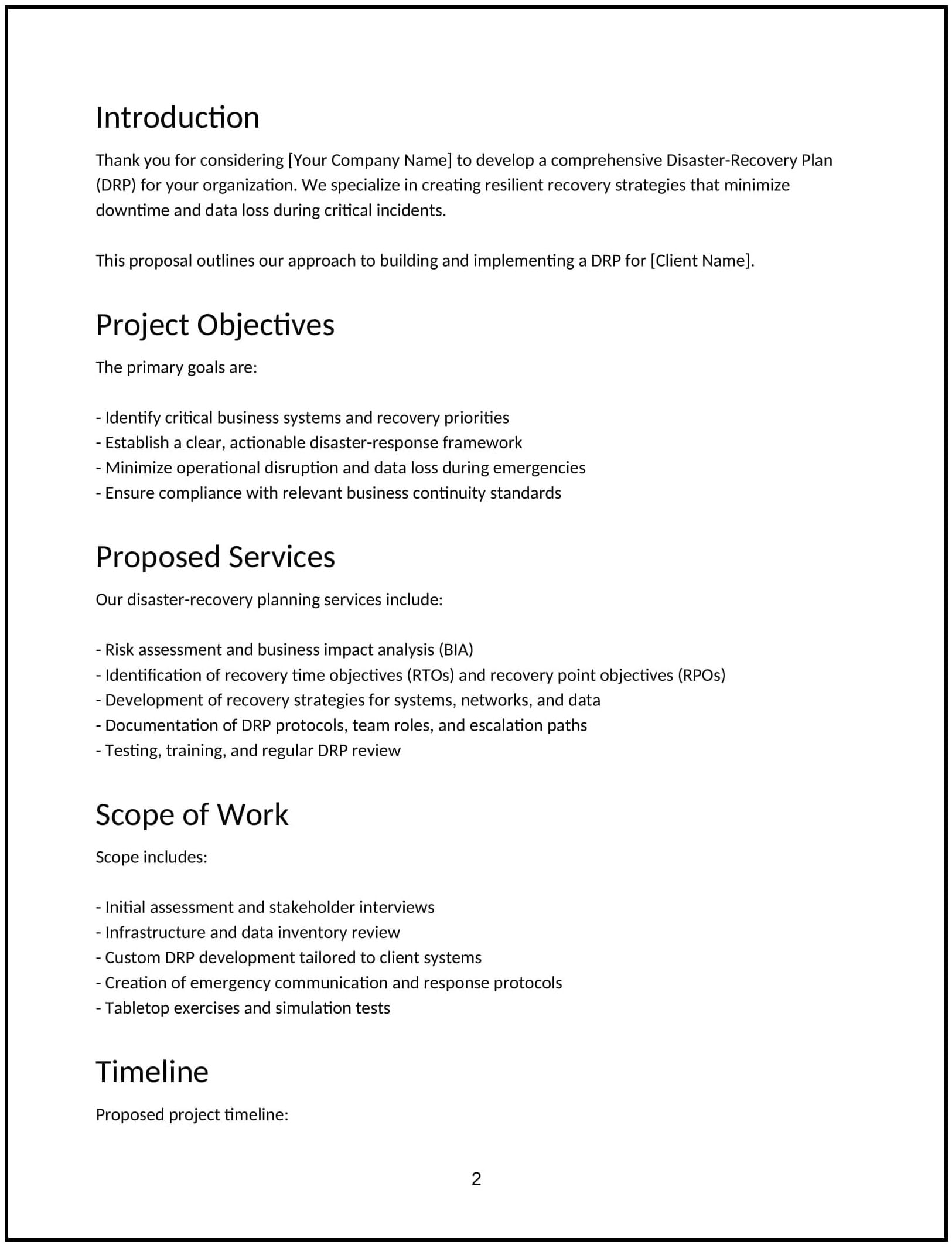 DISASTER-RECOVERY-PLAN-PROPOSAL-1-1