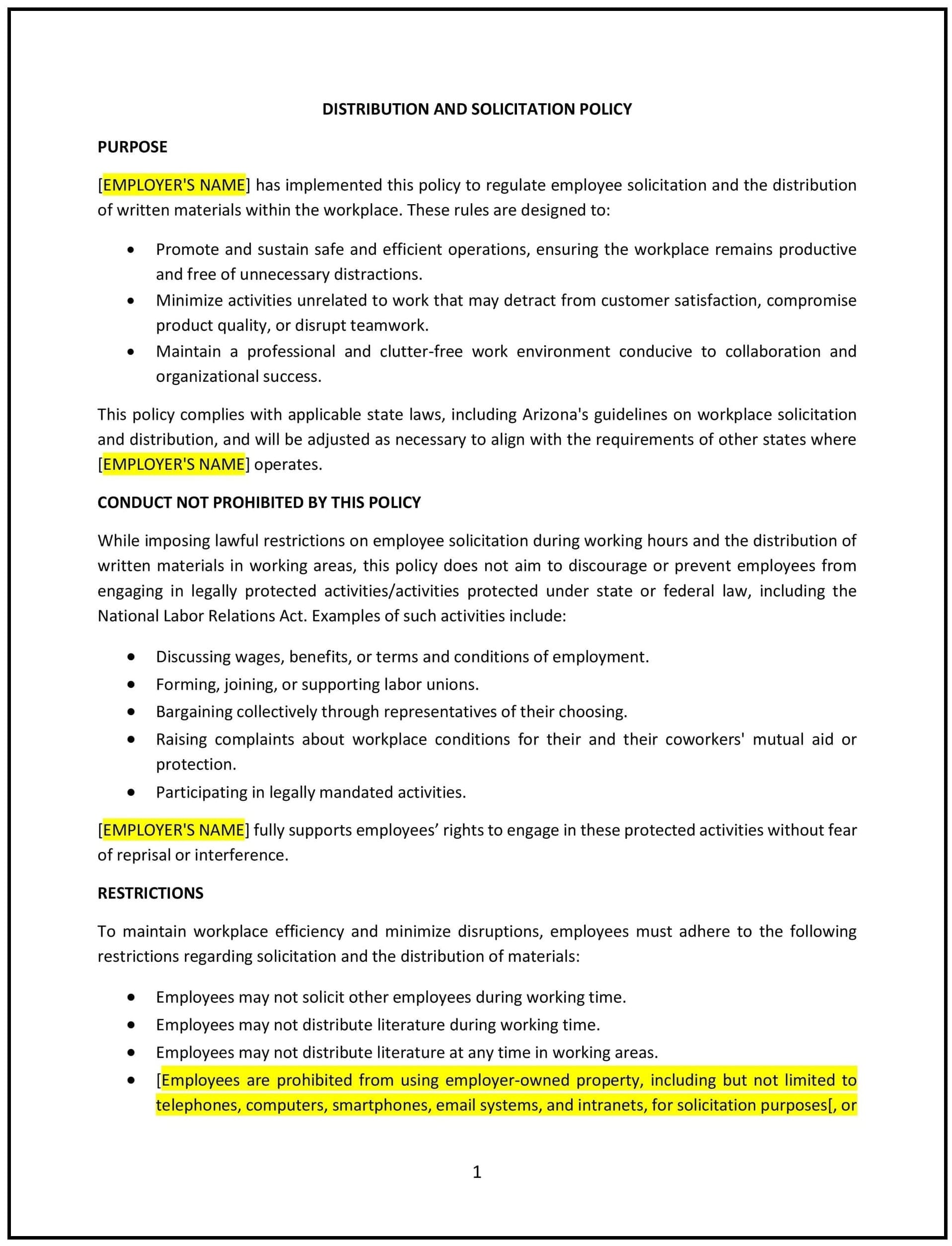 Distribution-and-Solicitation-Policy--Arizona-_1-1-1