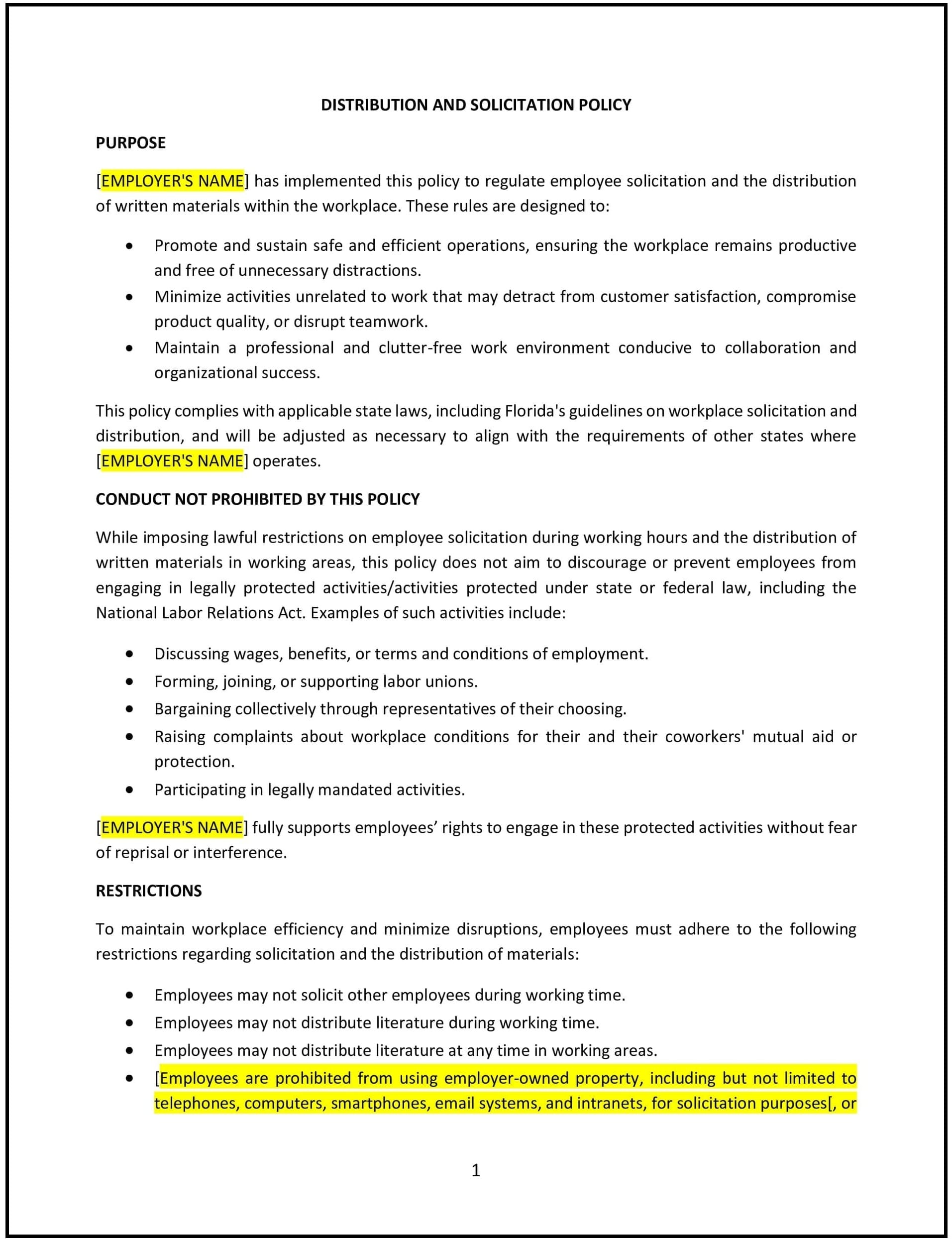 Distribution-and-Solicitation-Policy--Florida--1-1