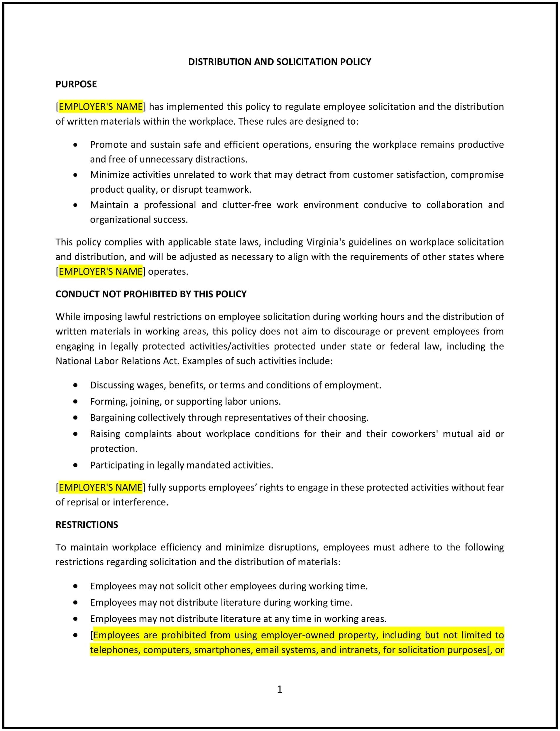 Distribution-and-Solicitation-Policy--Virginia--1-1