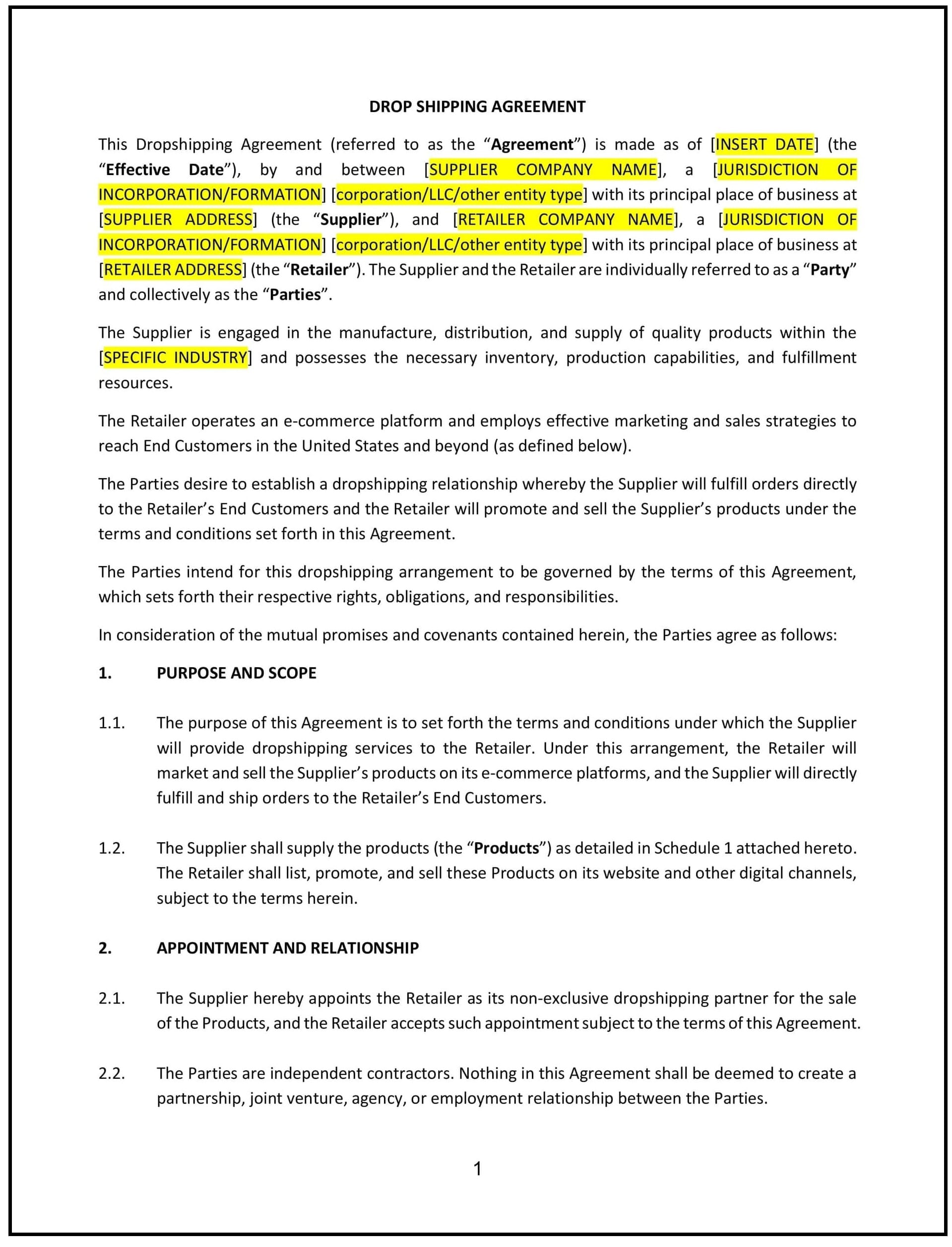 Drop-Shipping-Agreement--Connecticut--1-1