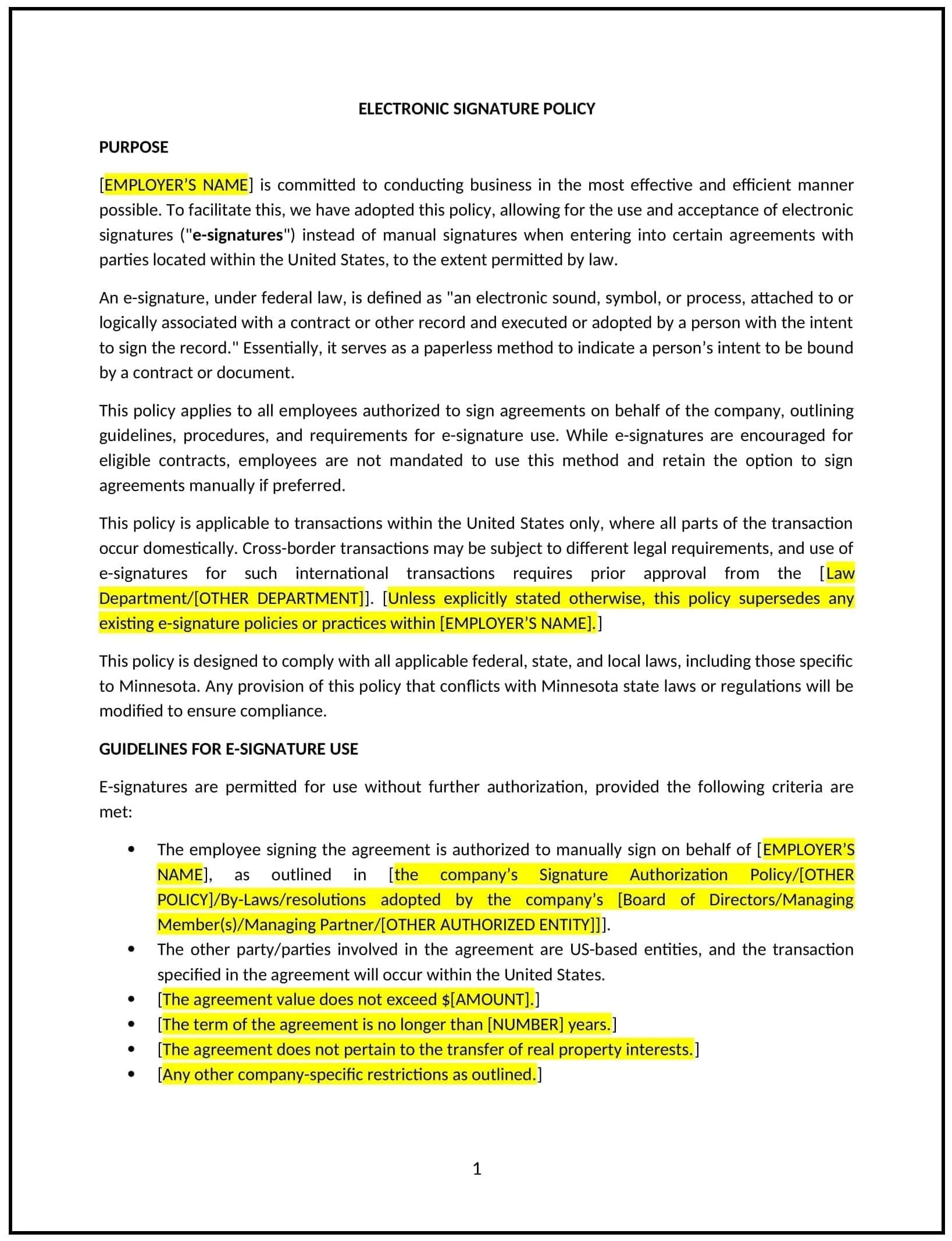 Electronic-Signature-Policy--Minnesota--1-1-1
