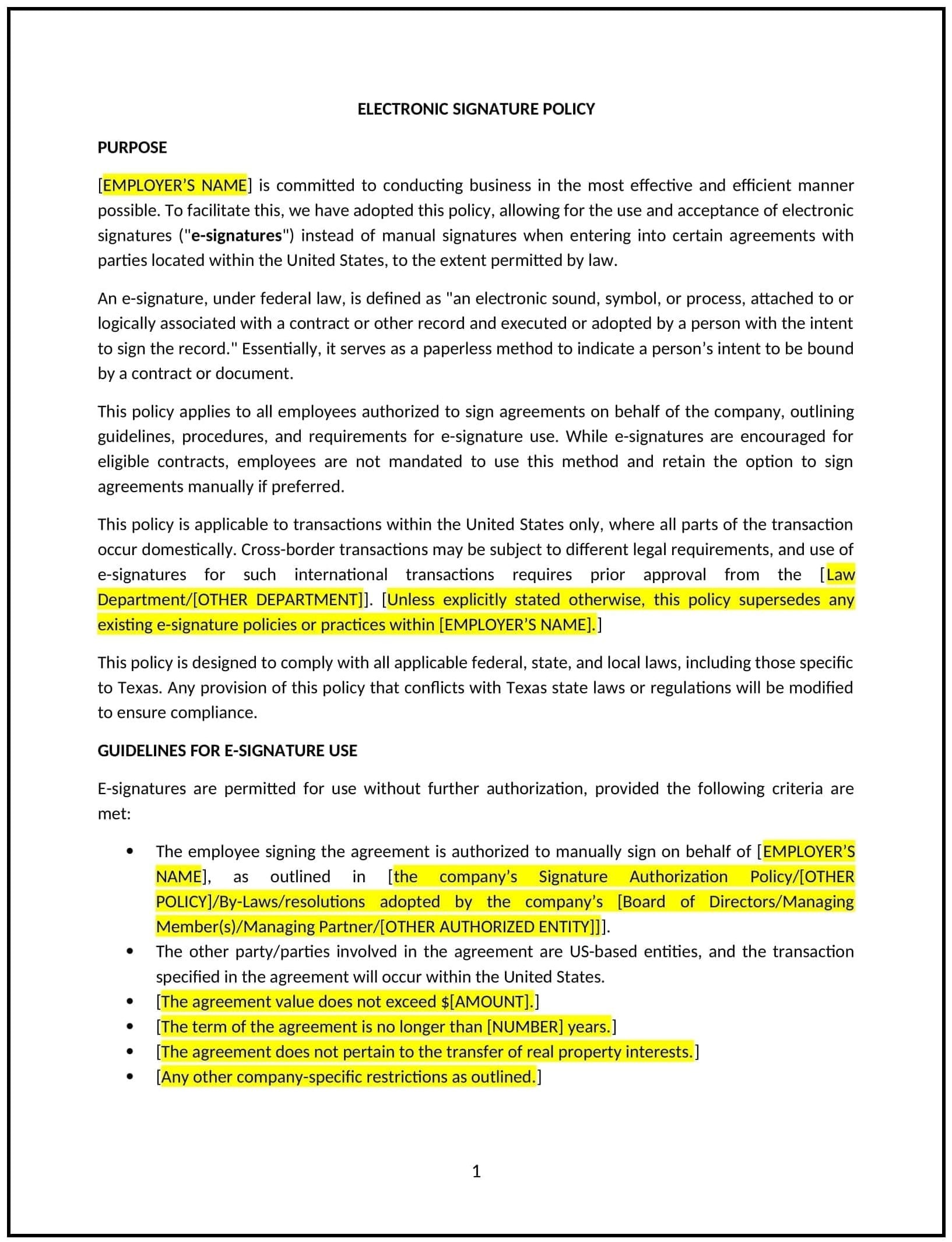 Electronic-Signature-Policy--Texas--1-1-1
