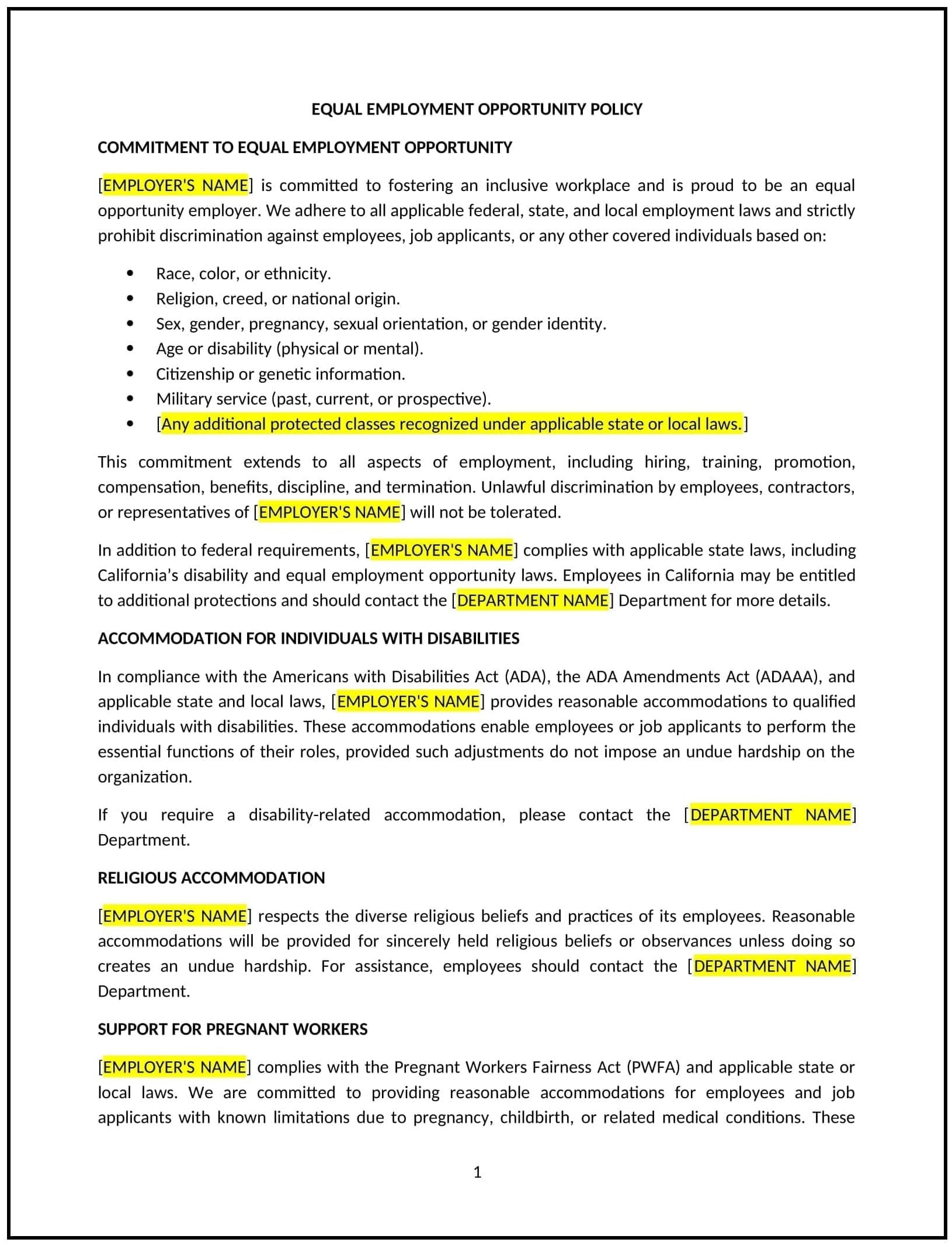 Equal-Employment-Opportunity-Policy--California--1-1-1