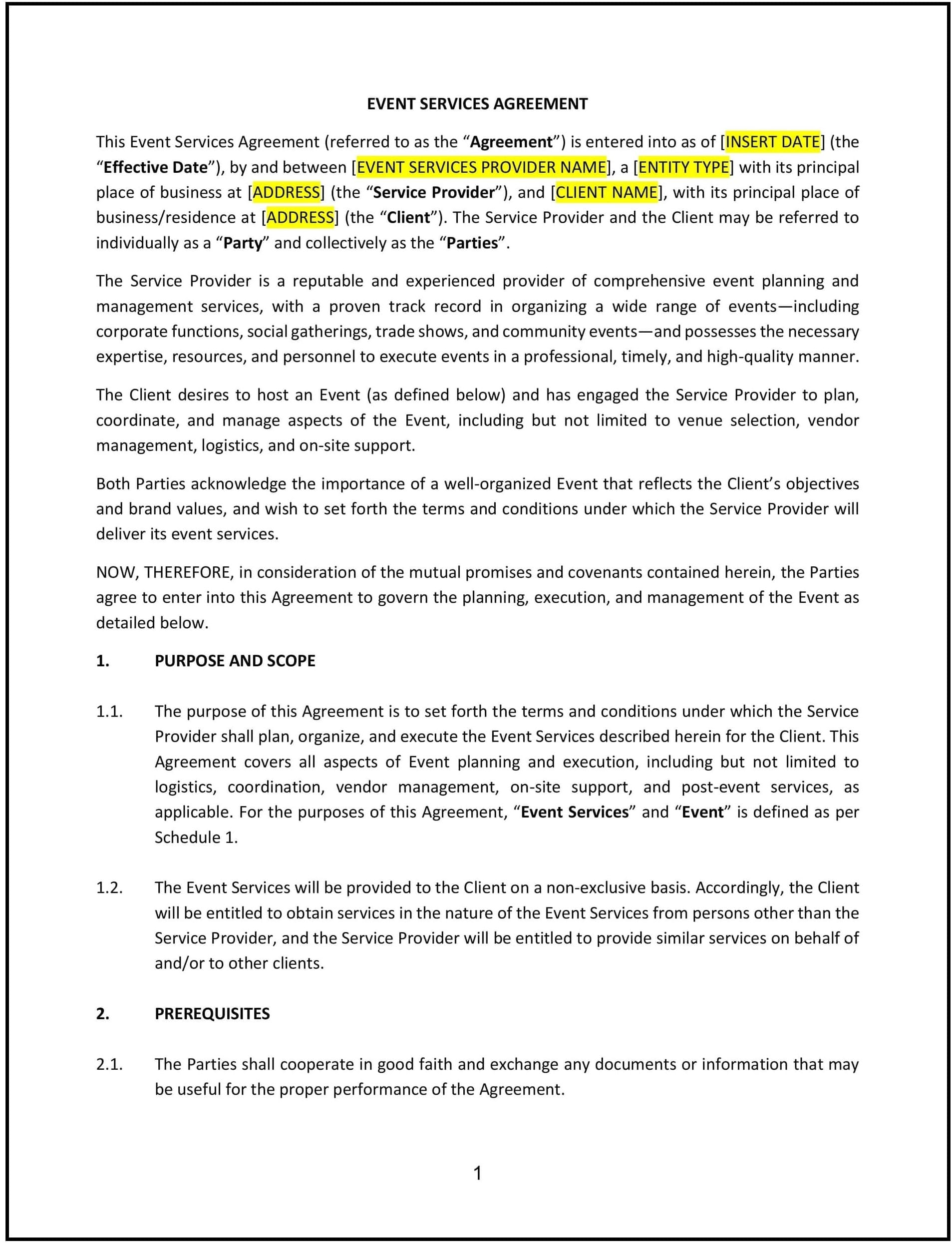 Event-Services-Agreement--Delaware--1-1