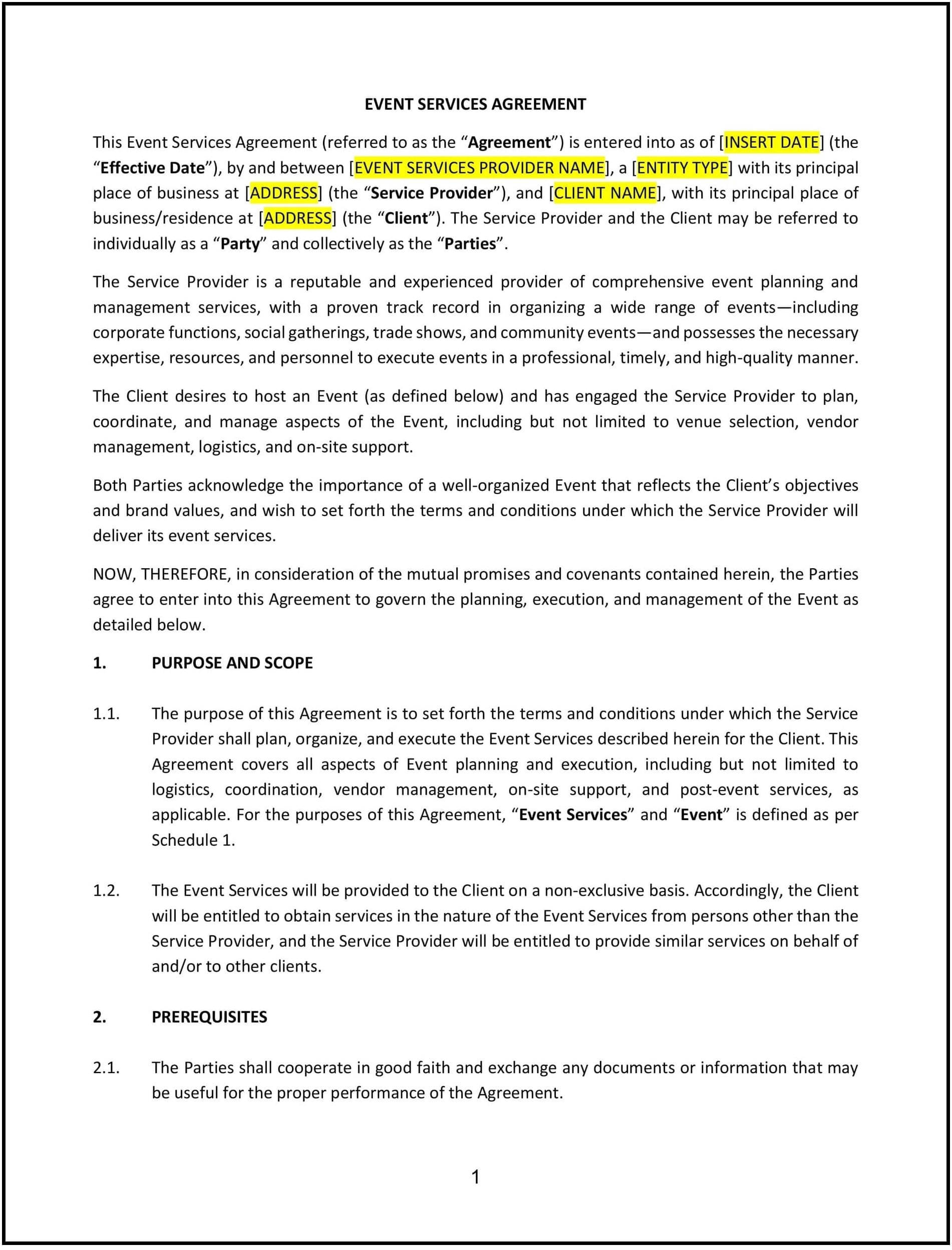 Event-Services-Agreement--Hawaii--1-1