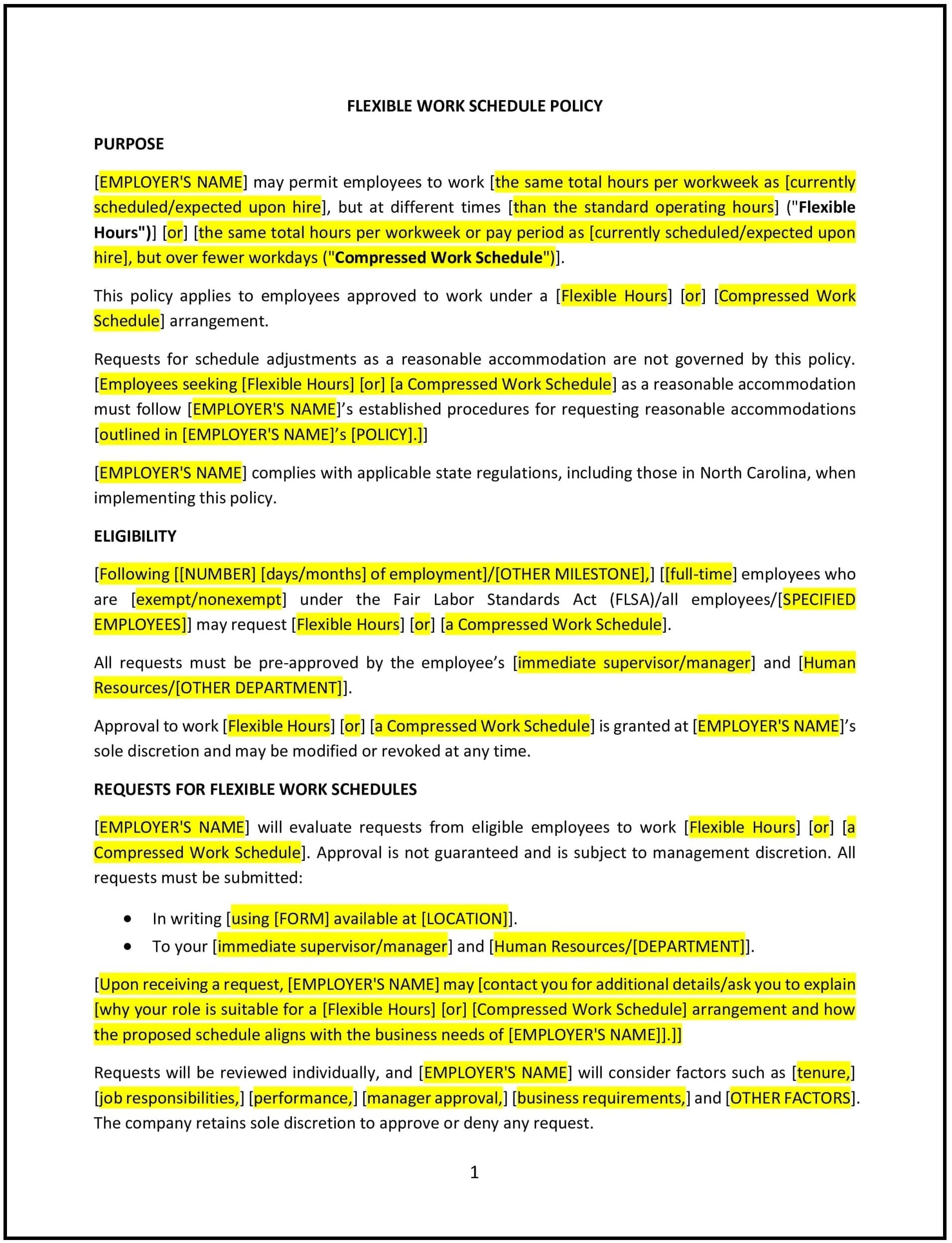 Flexible-Work-Schedule-Policy--North-Carolina--1-1
