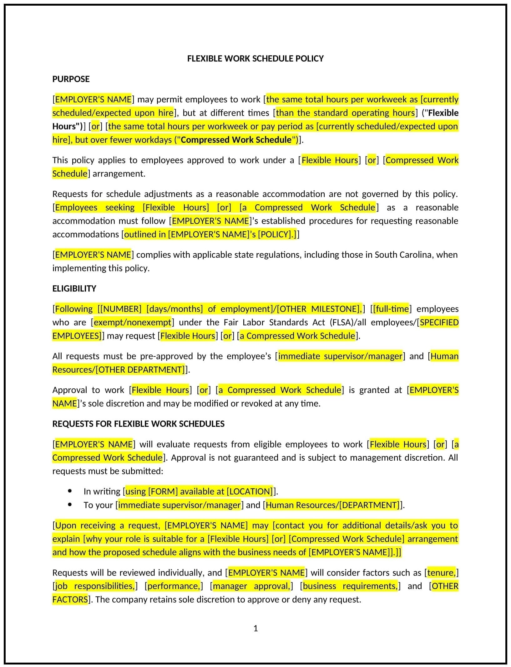 Flexible-Work-Schedule-Policy--South-Carolina--1-1-1