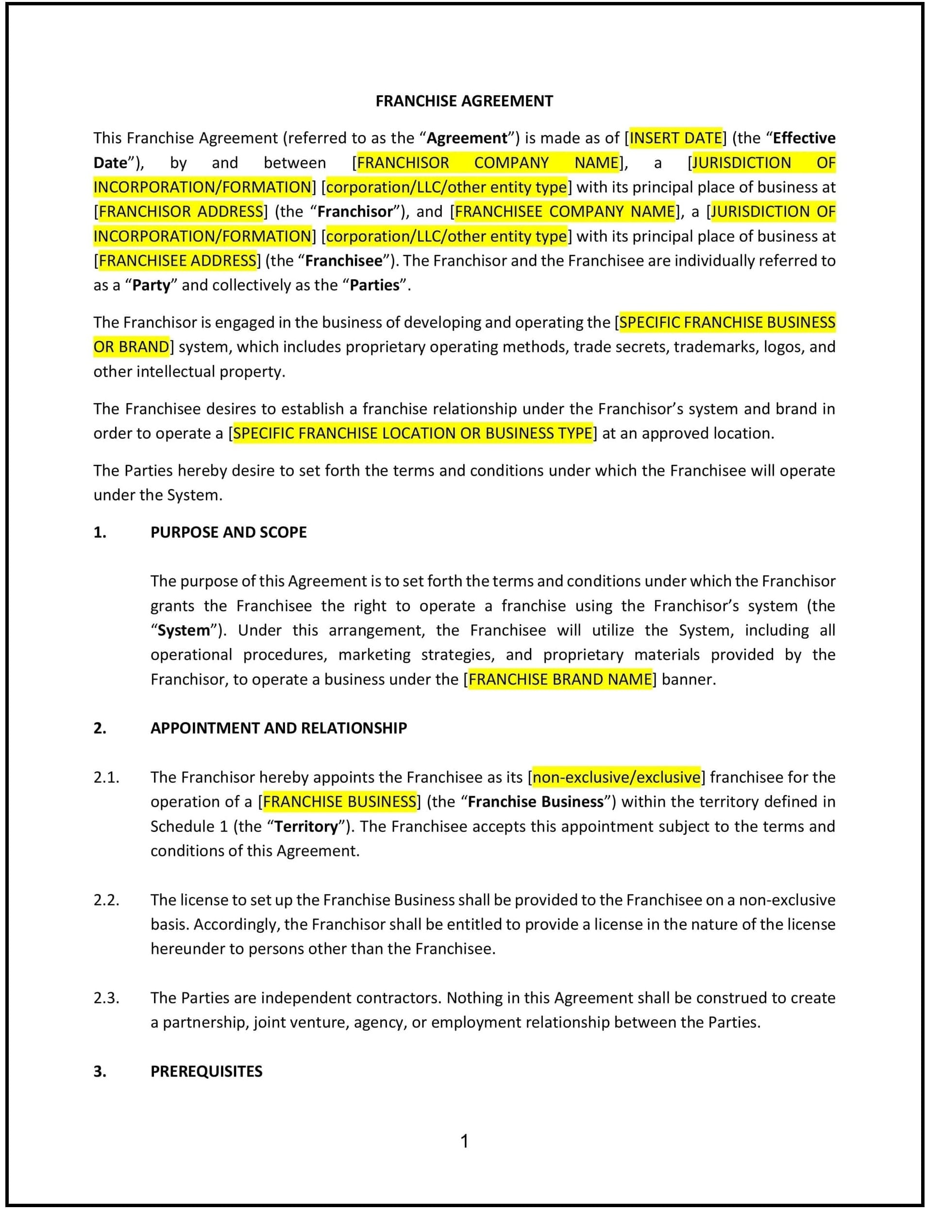 Franchise-Agreement--Maine--1-1