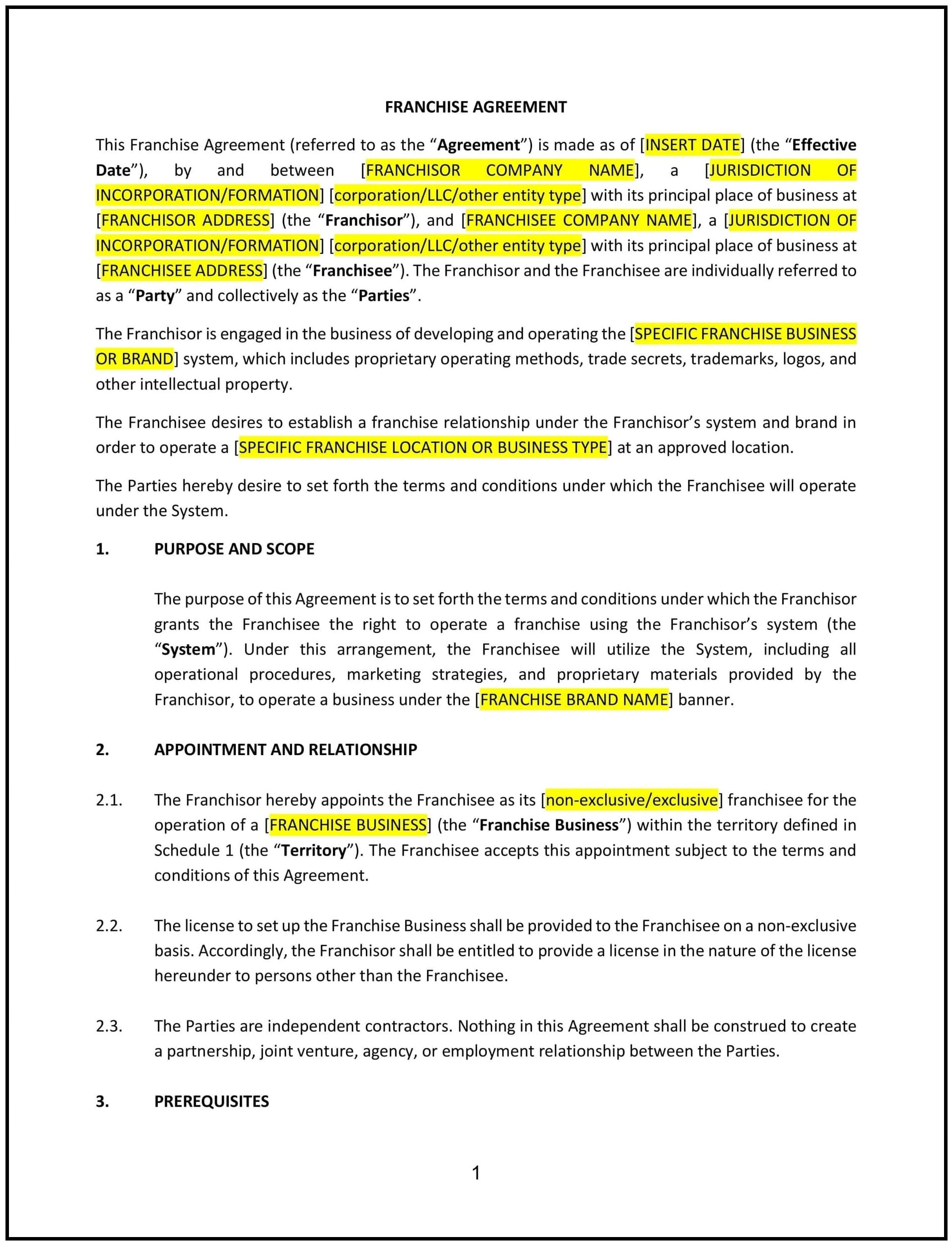 Franchise-Agreement--Missouri--1-1