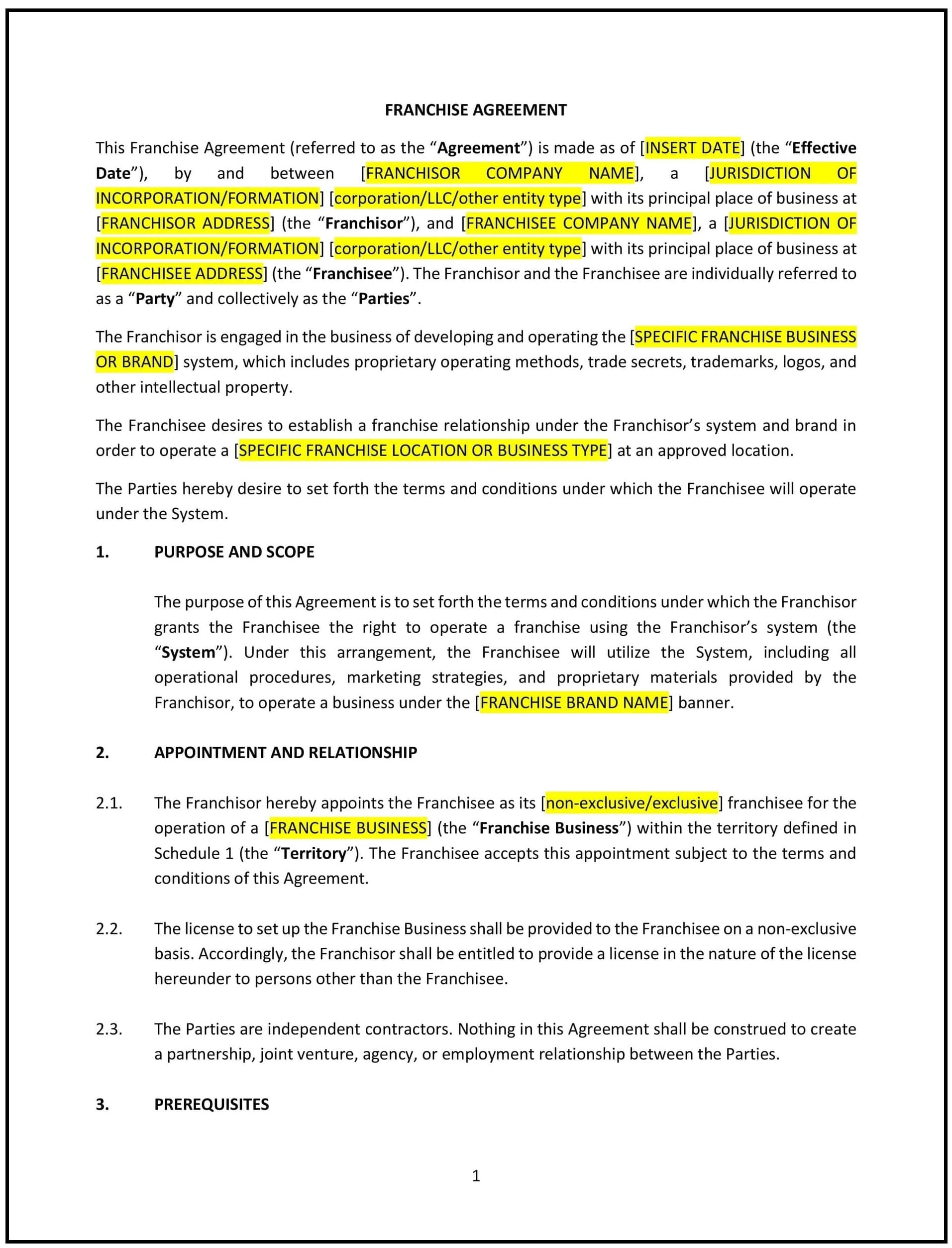 Franchise-Agreement--West-Virginia--1-1