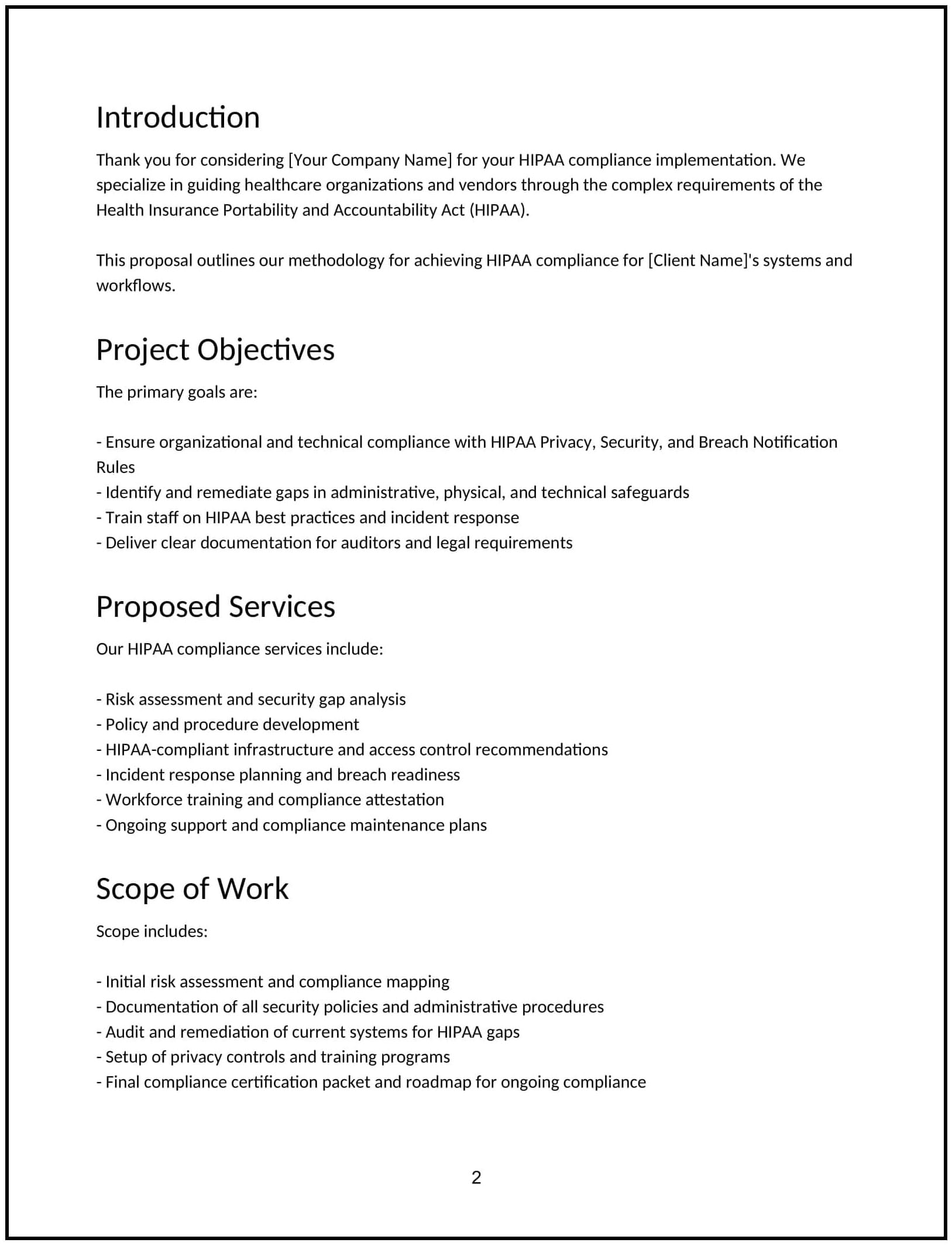 HIPAA-COMPLIANCE-IMPLEMENTATION-PROPOSAL-1-1