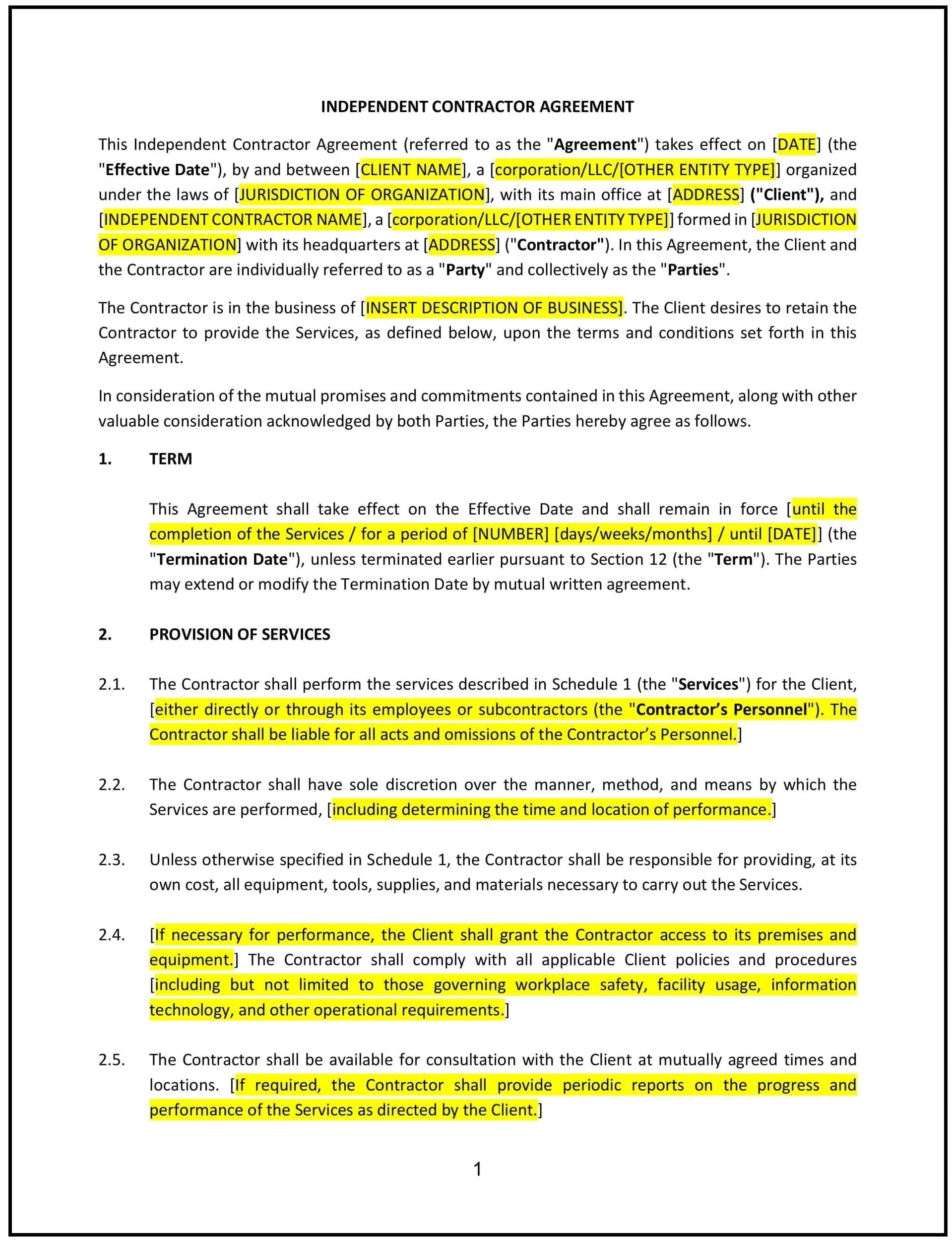 Independent-Contractor-Agreement--Louisiana--1-1