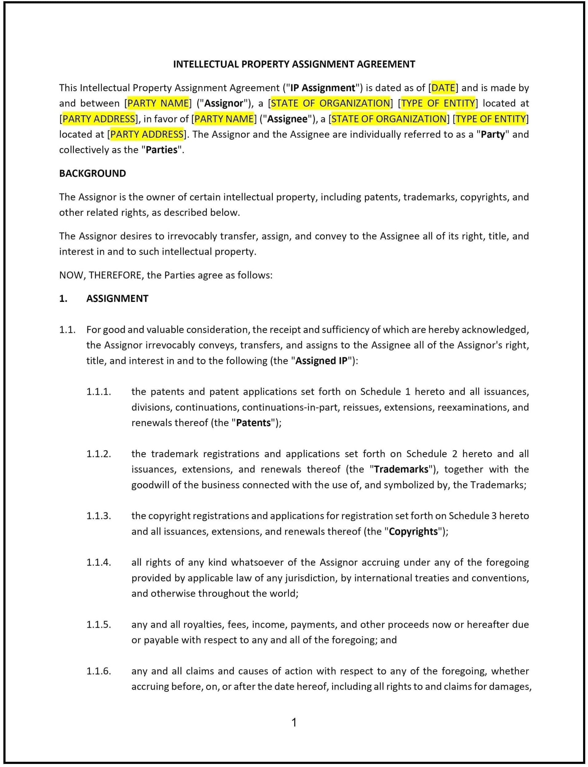 Intellectual-Property-Assignment-Agreement--Alaska-