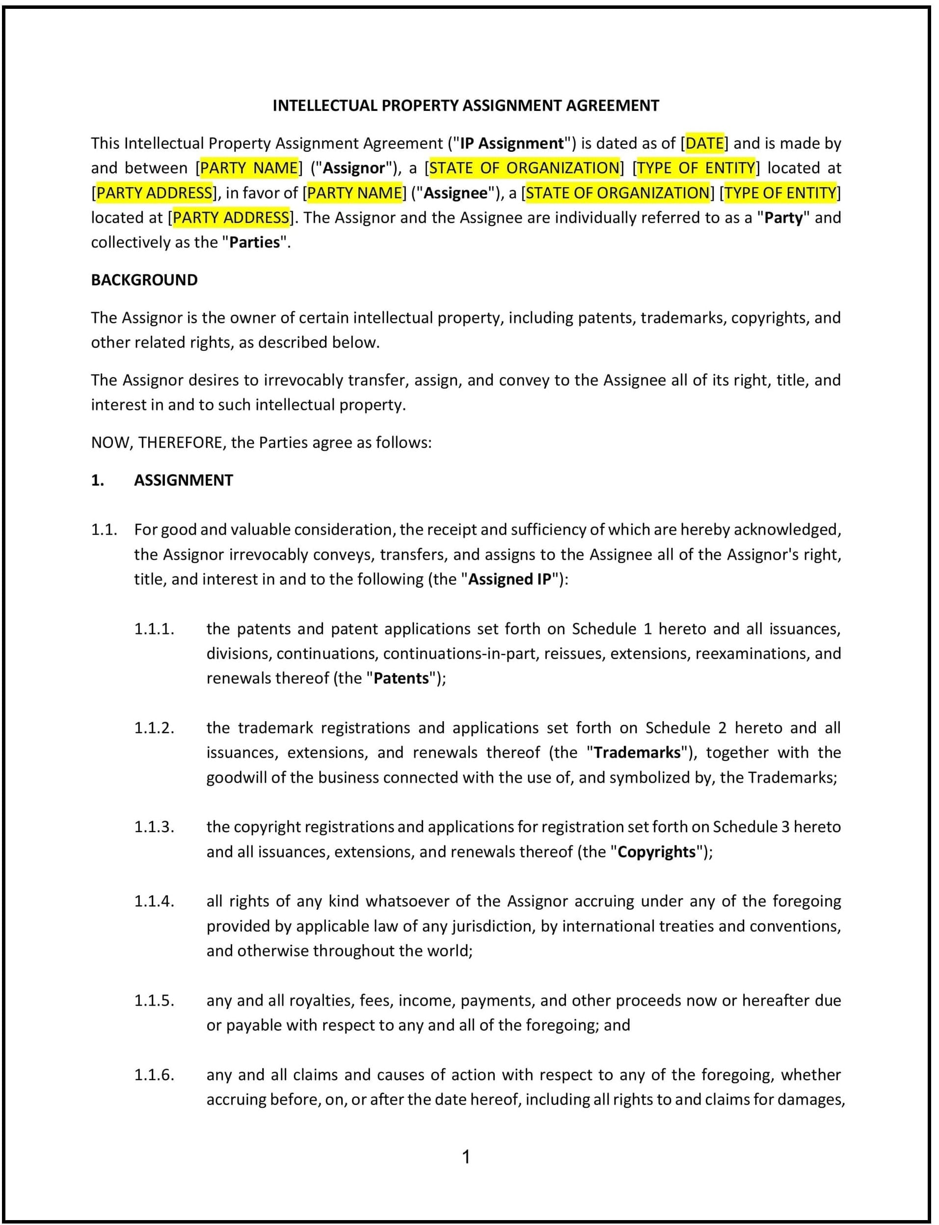 Intellectual-Property-Assignment-Agreement--North-Dakota--1-1