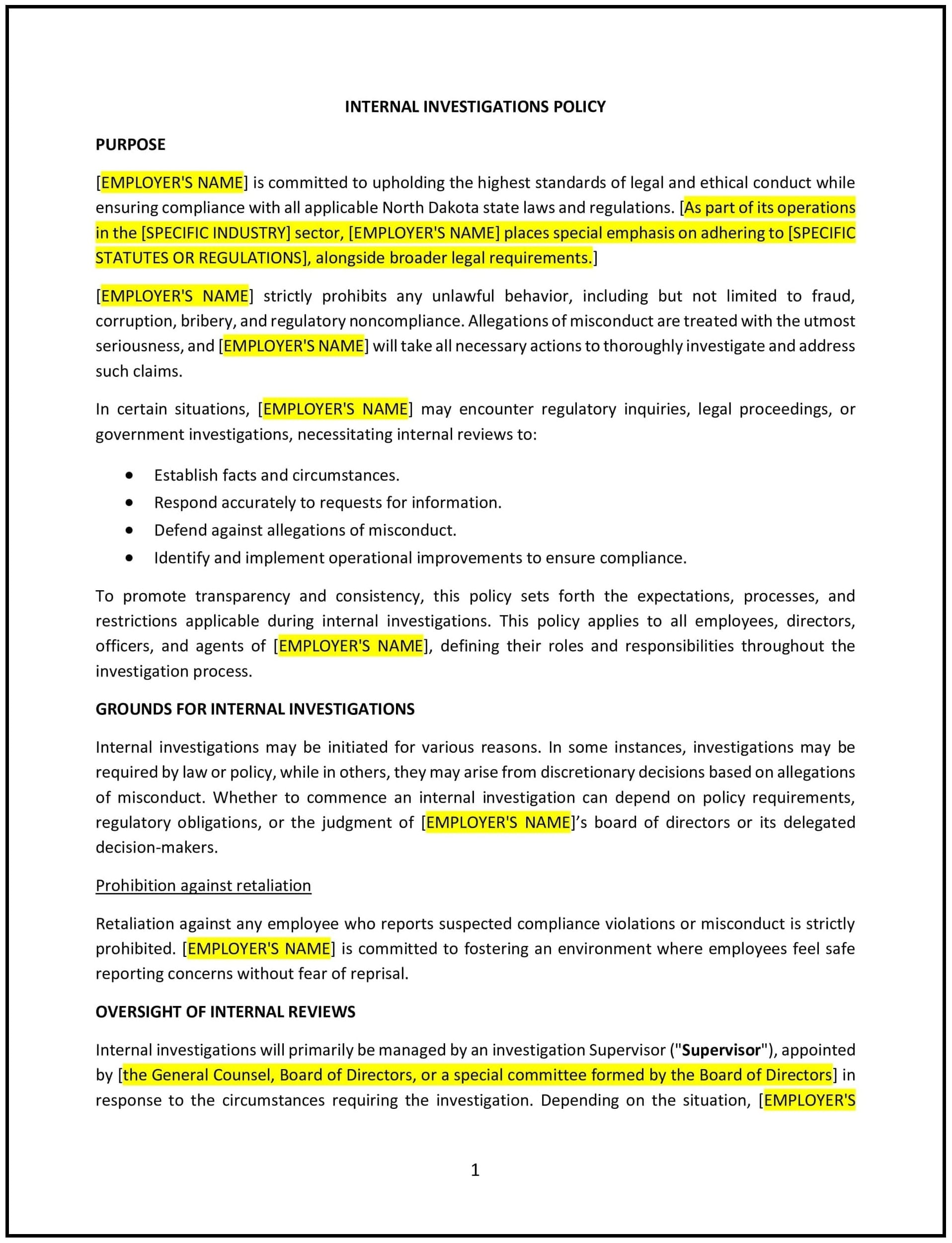 Internal-Investigations-Policy--North-Dakota--1-1