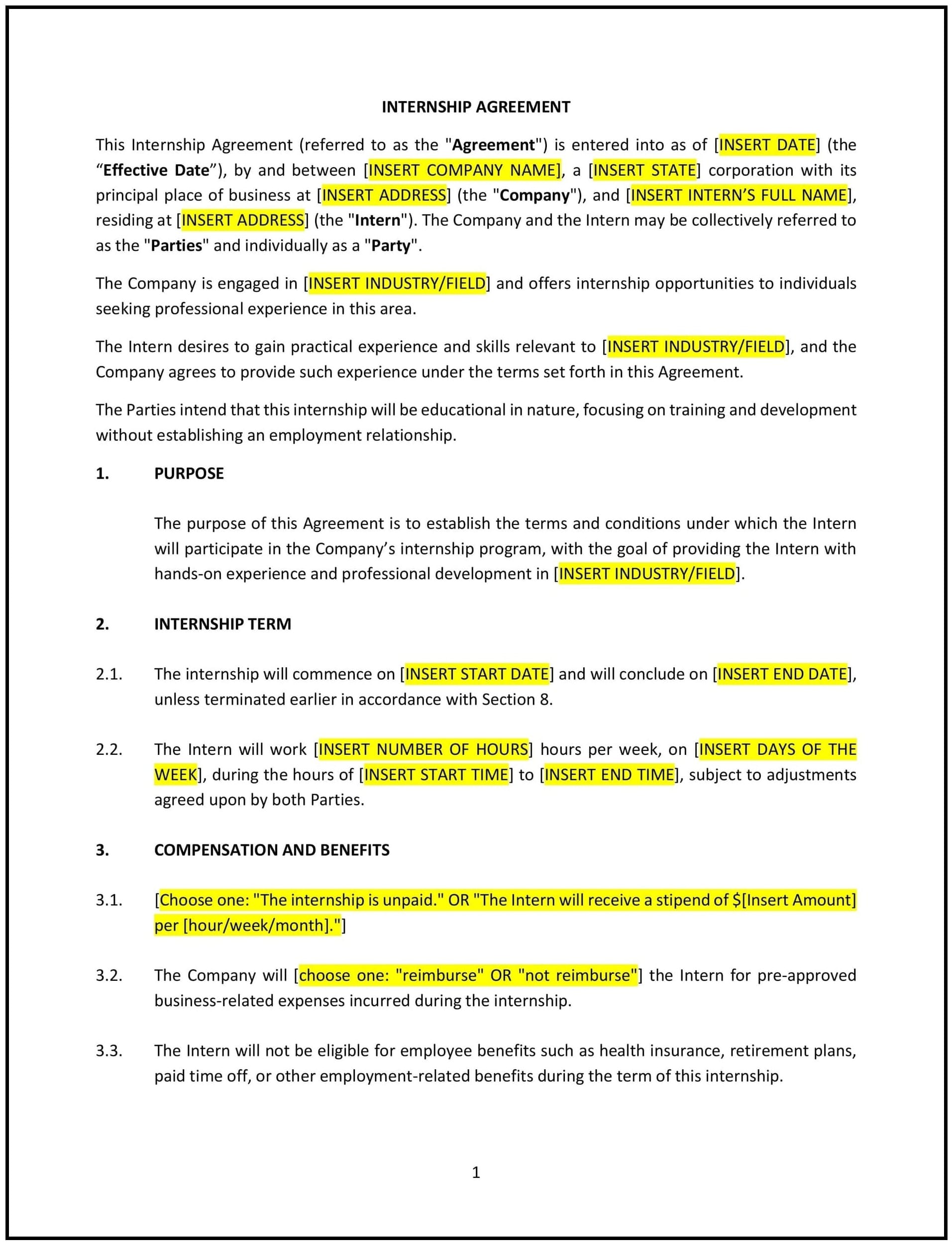 Internship-Agreement--South-Carolina--1-1