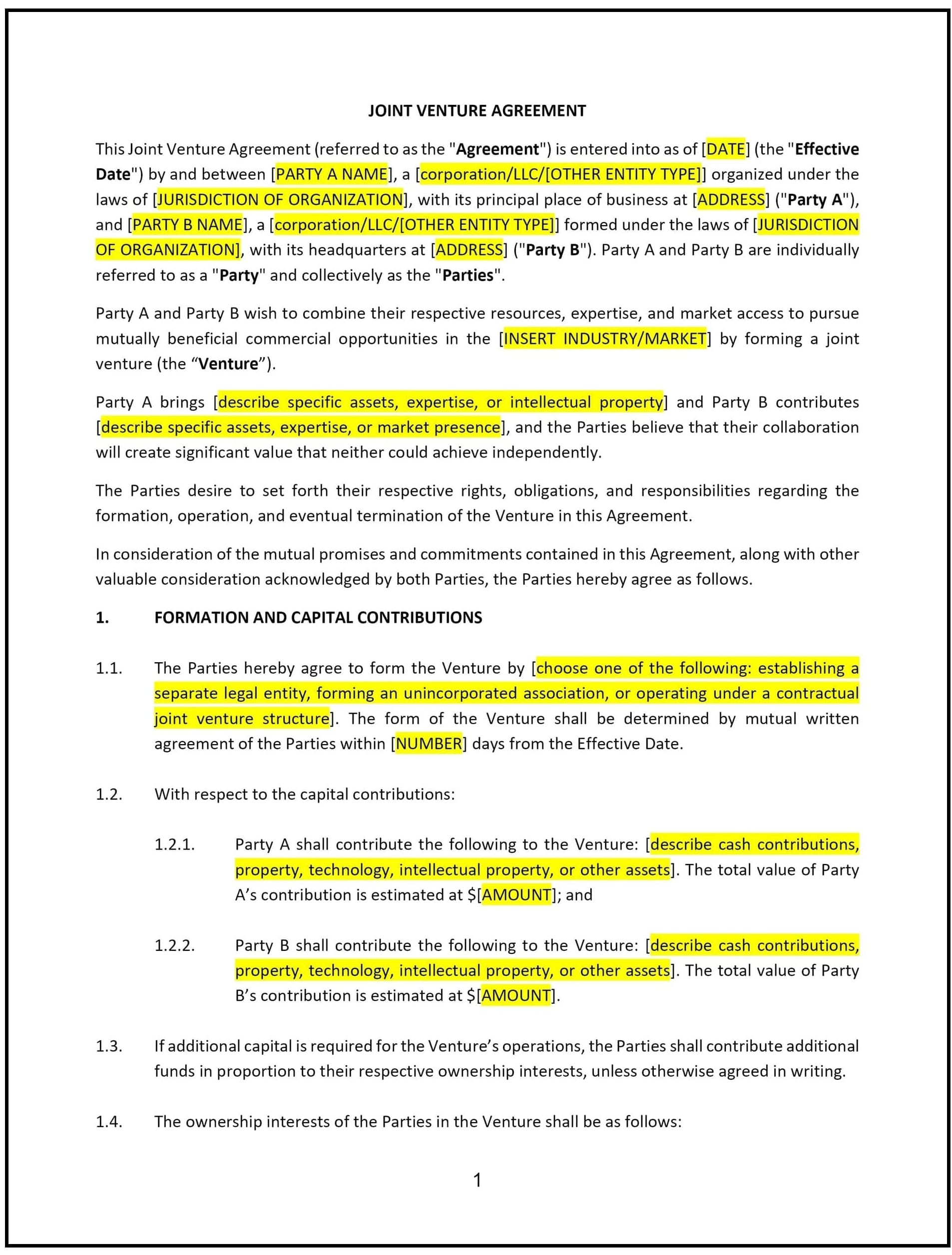 Joint-Venture-Agreement--Alabama---1--2-1-1