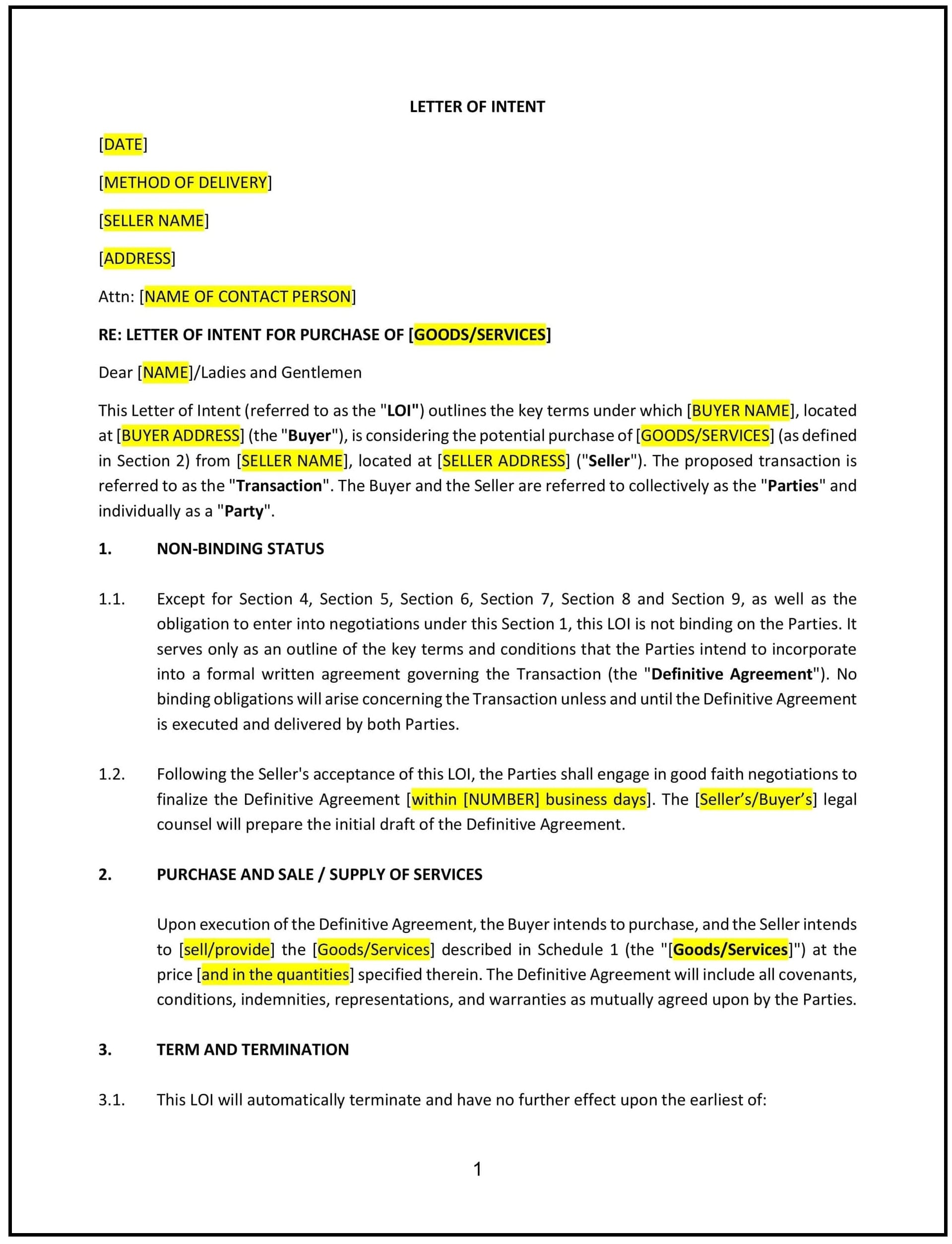 Letter-of-intent--LOI--for-commercial-transaction--Connecticut--2-1-1