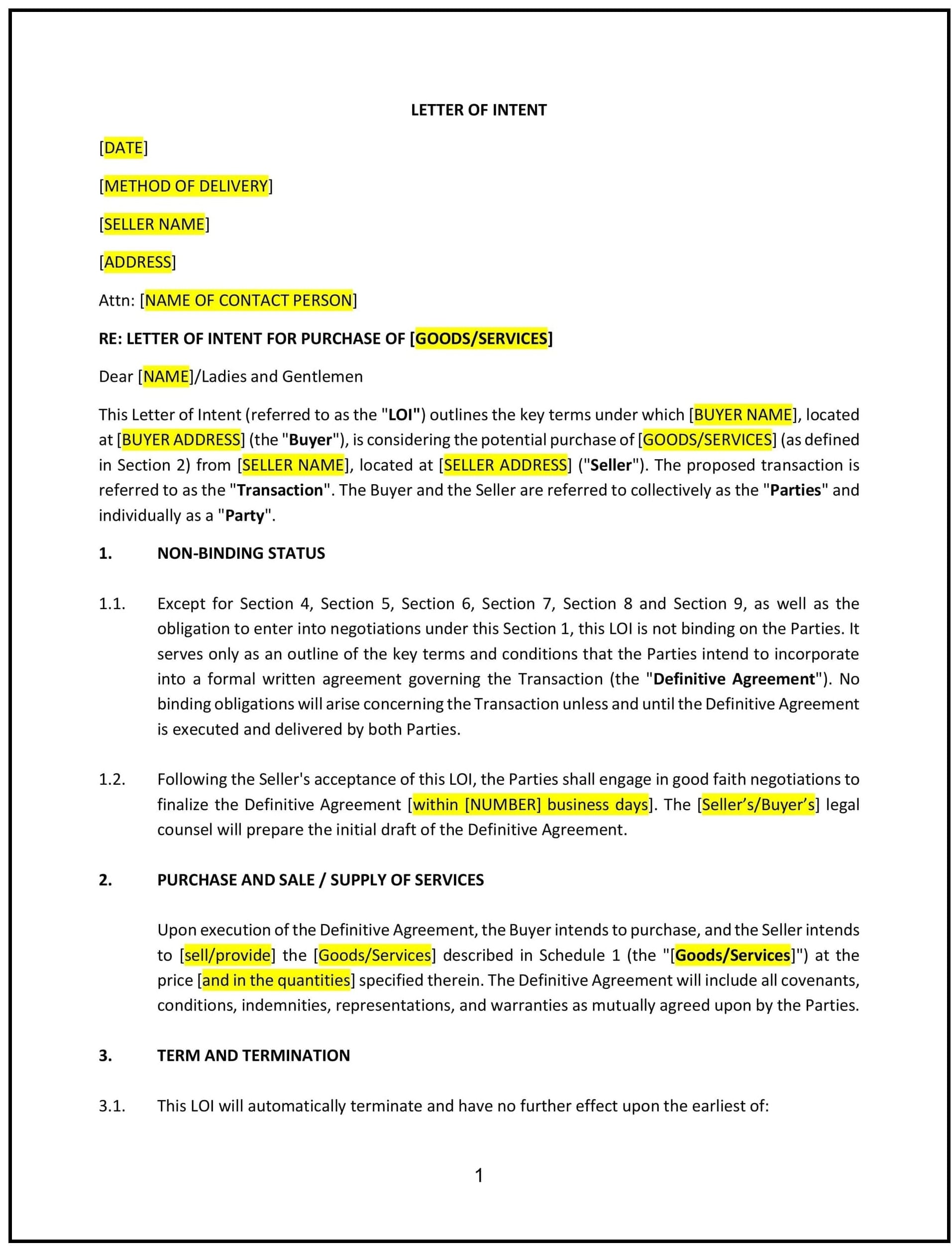 Letter-of-intent--LOI--for-commercial-transaction--New-Mexico--2-1-1