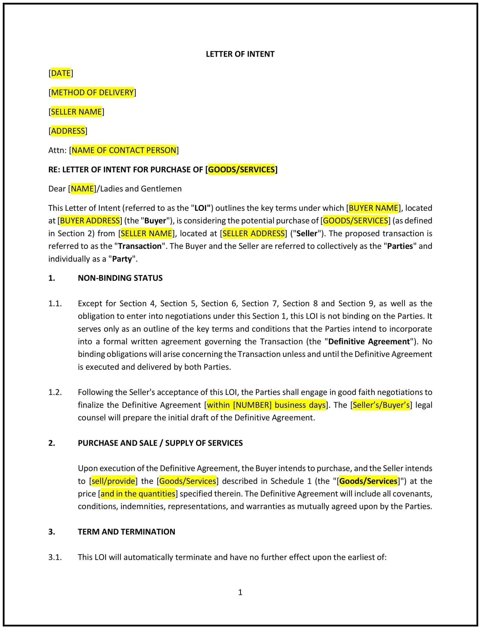 Letter-of-intent--LOI--for-commercial-transaction--South-Dakota--1-1
