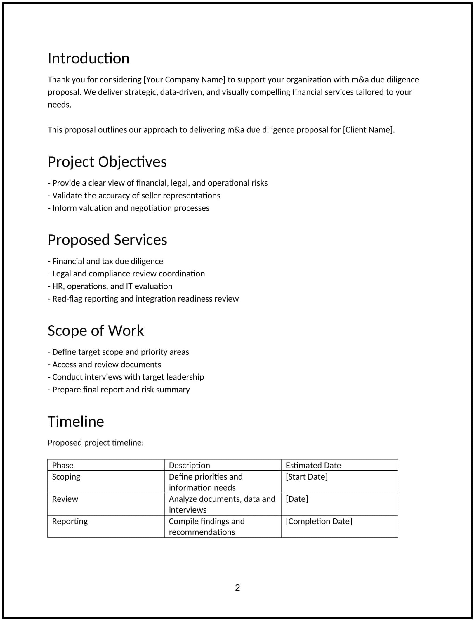 M-A-DUE-DILIGENCE-PROPOSAL-1-1