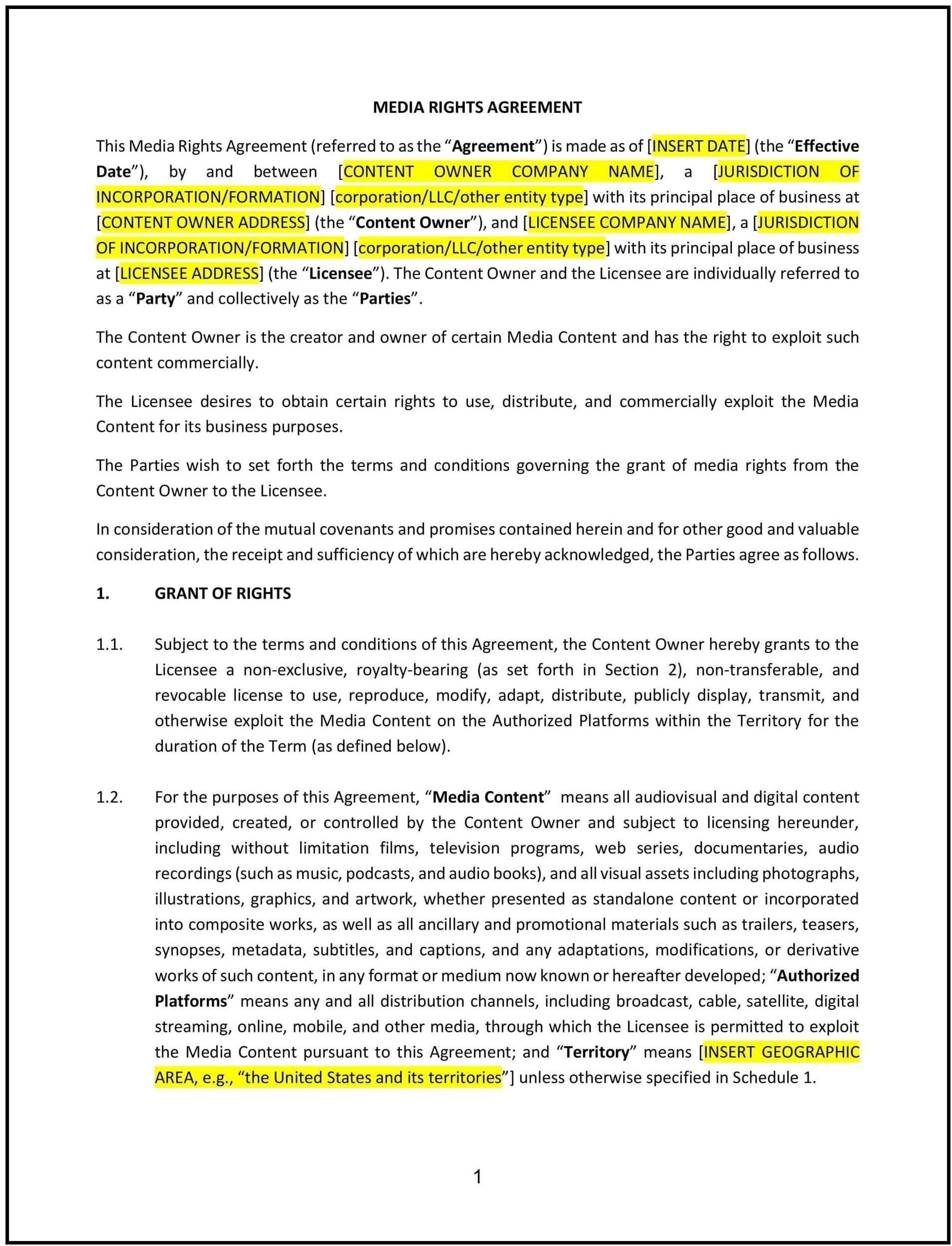 Media-Rights-Agreement--Minnesota--1-1