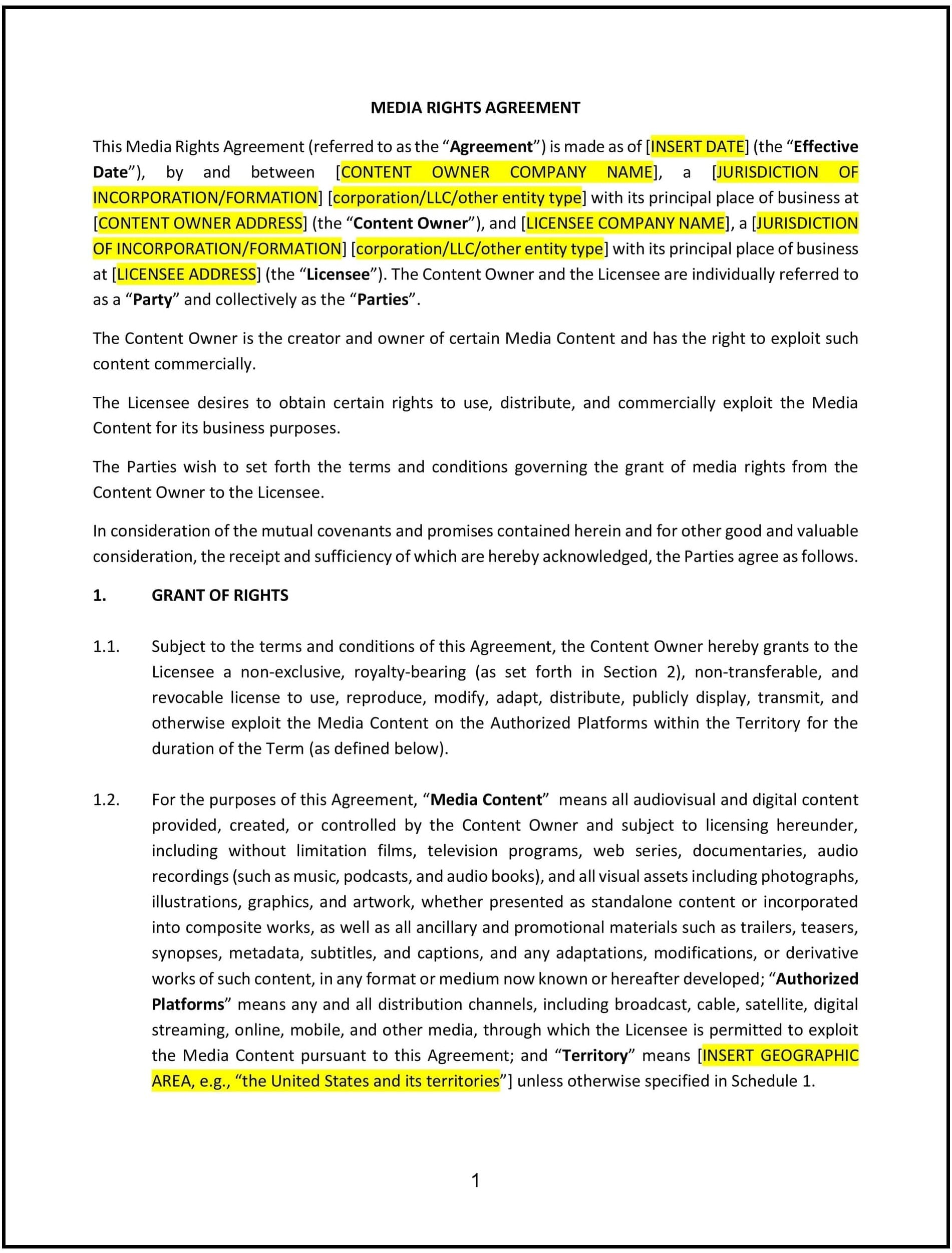 Media-Rights-Agreement--North-Carolina--1-1