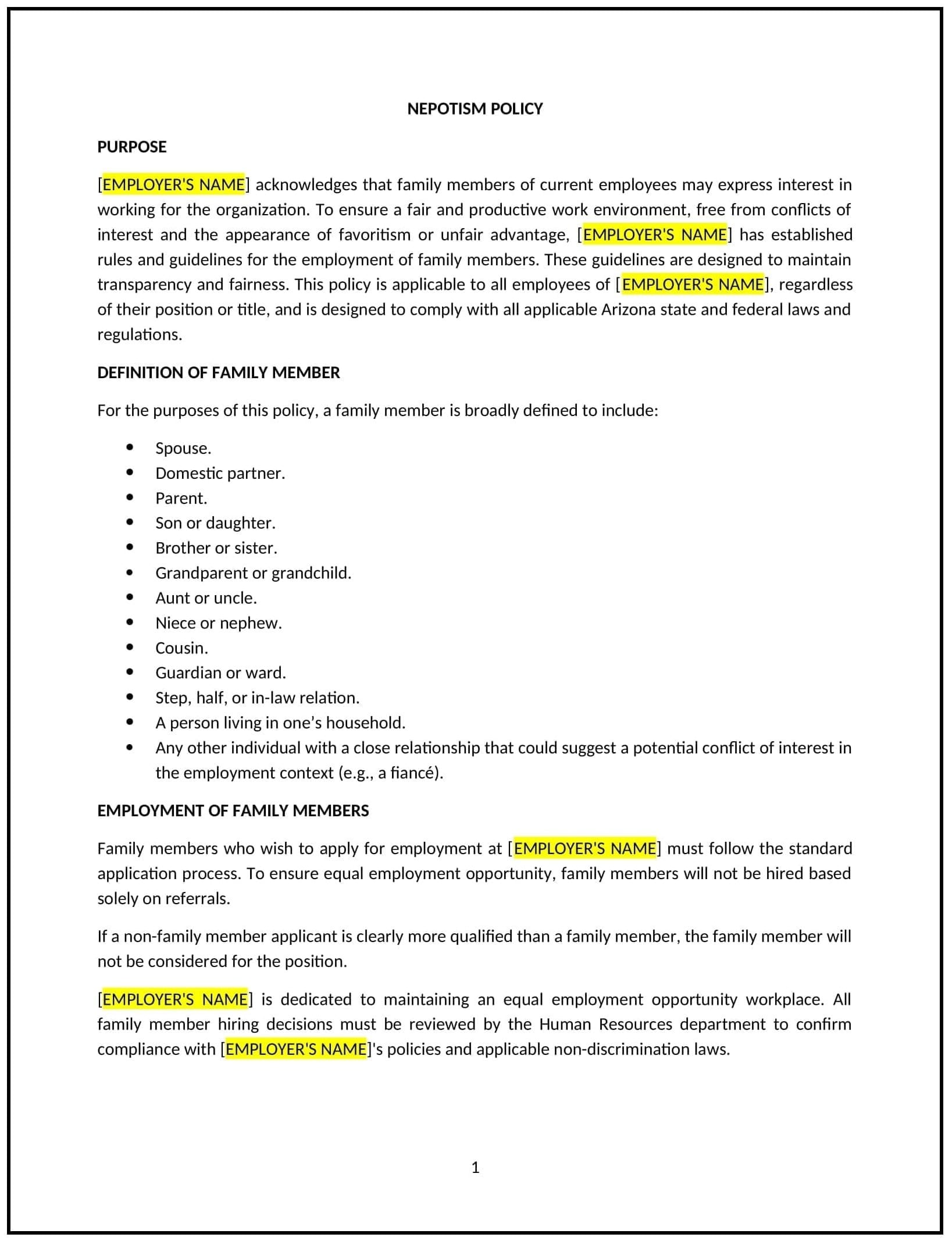 Nepotism-Policy--Arizona--1-1-1