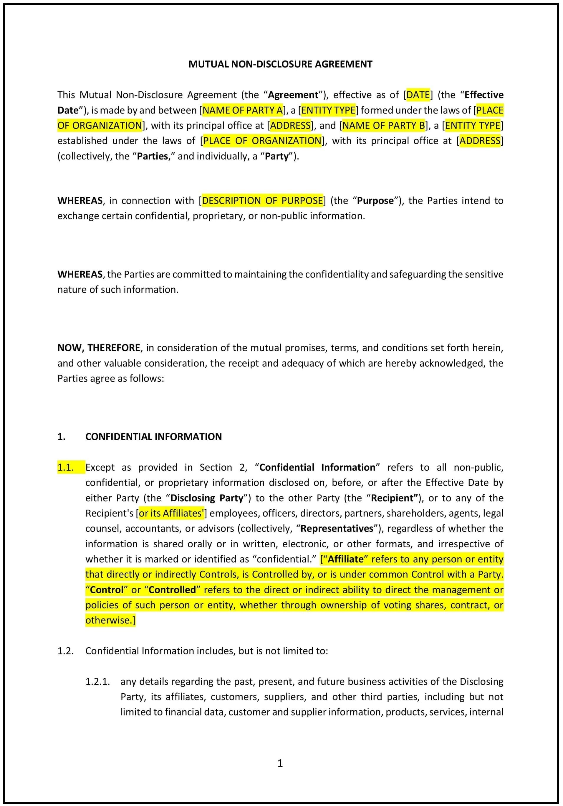 Non-Disclosure-Agreement--Mutual---New-Mexico--1-1