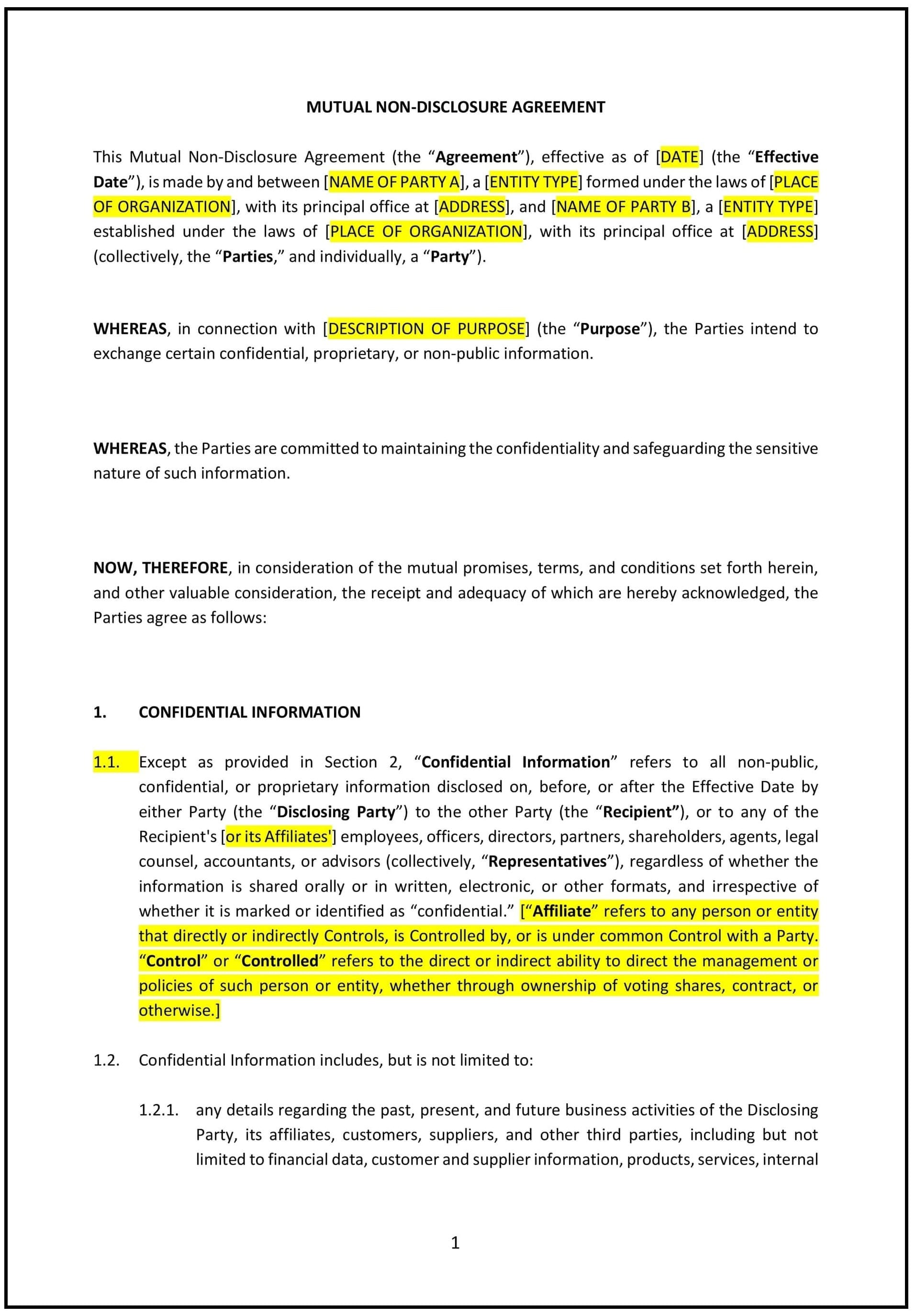 Non-Disclosure-Agreement--Mutual---South-Carolina--1-1