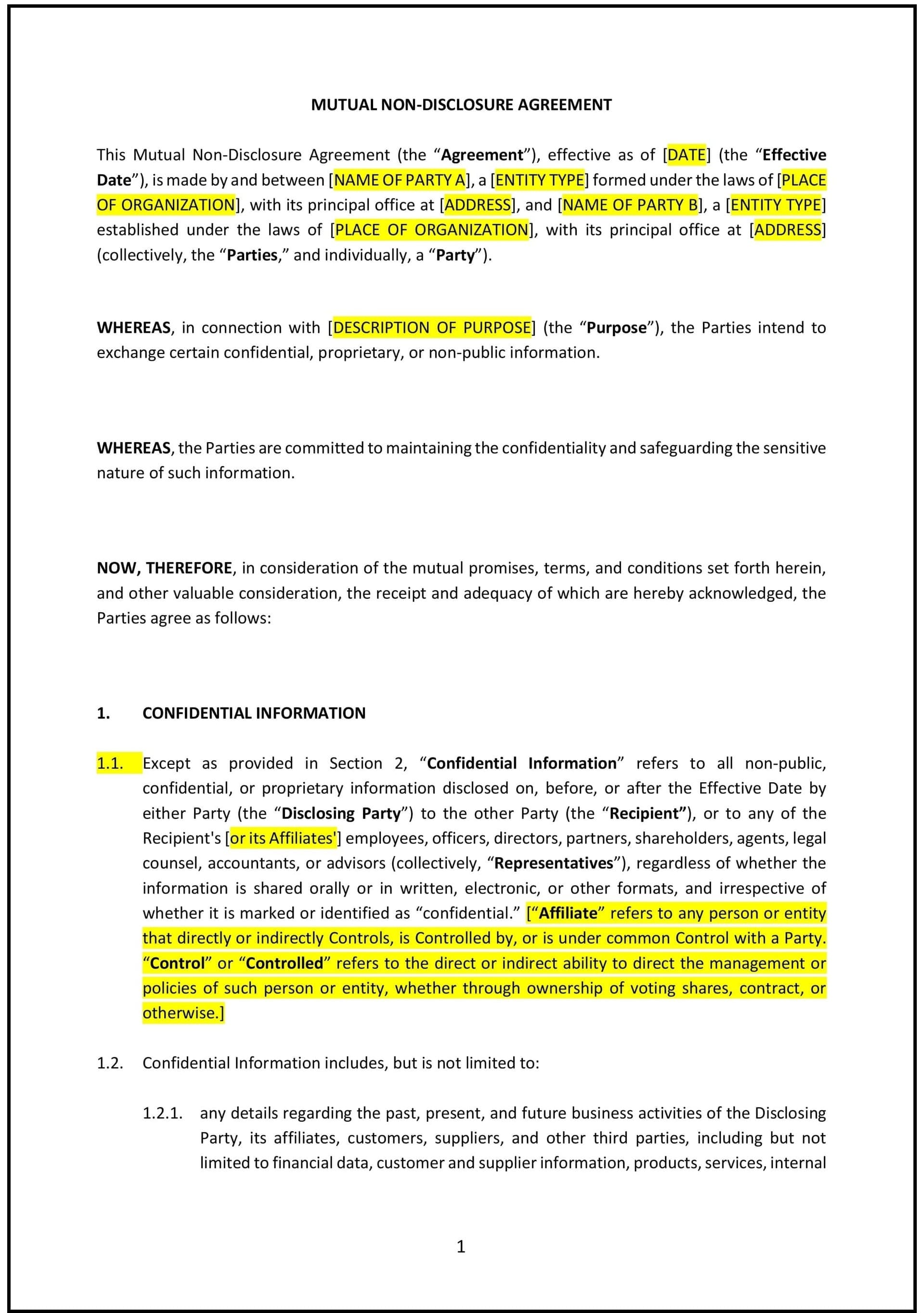 Non-Disclosure-Agreement--Mutual---Vermont--1-1