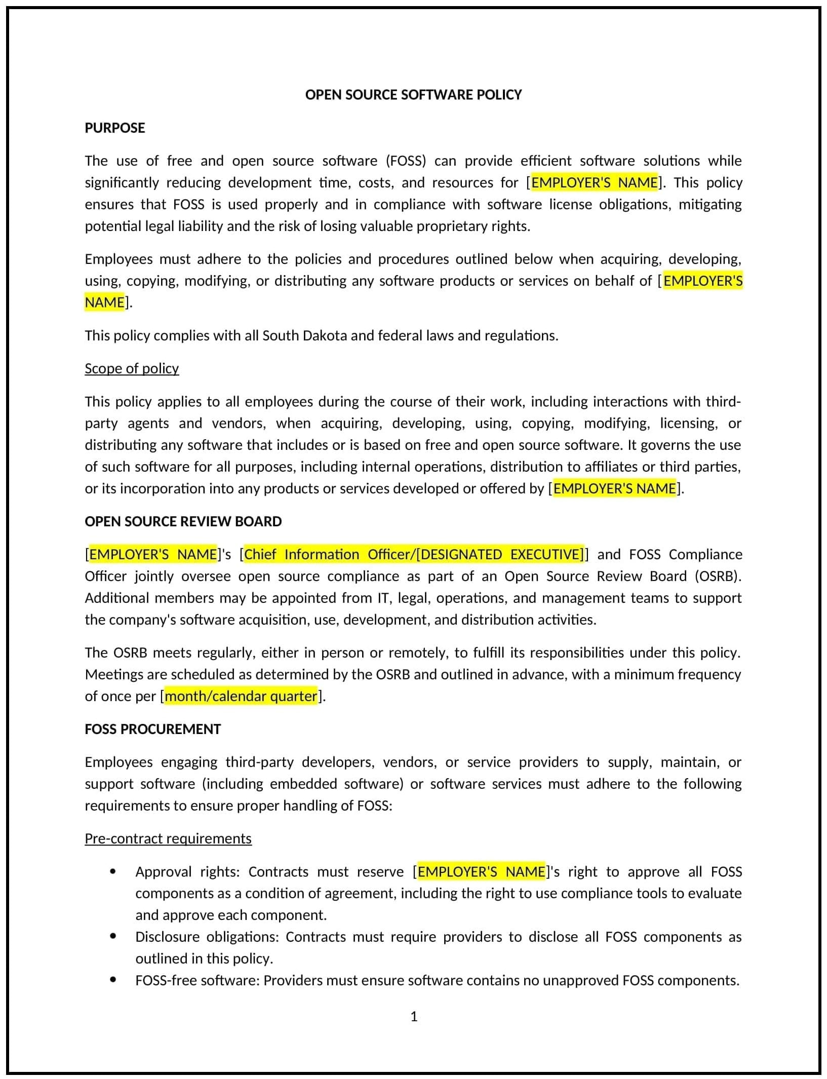 Open-Source-Software-Policy--South-Dakota--1-1-1