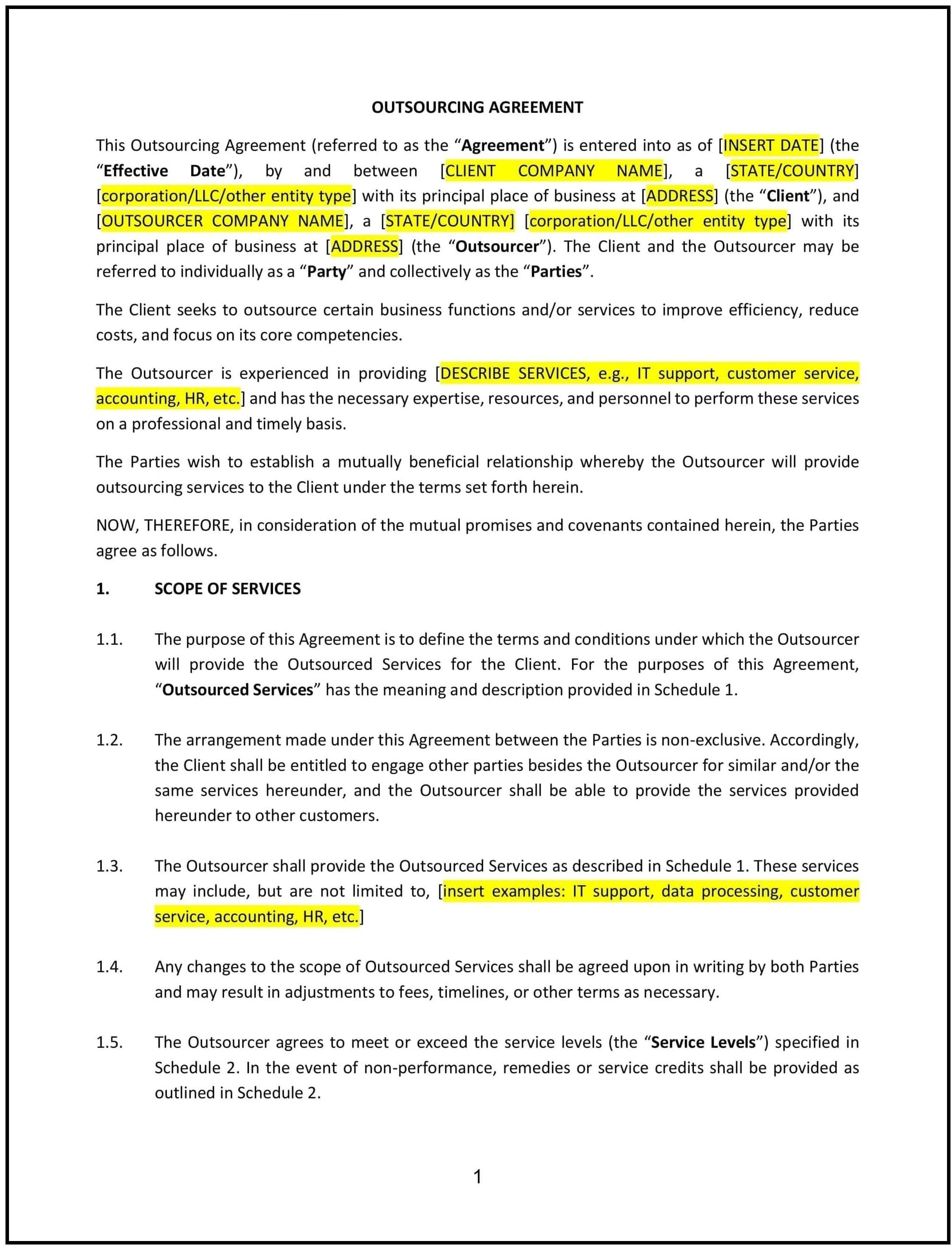 Outsourcing-Agreement--Iowa--1-1-1