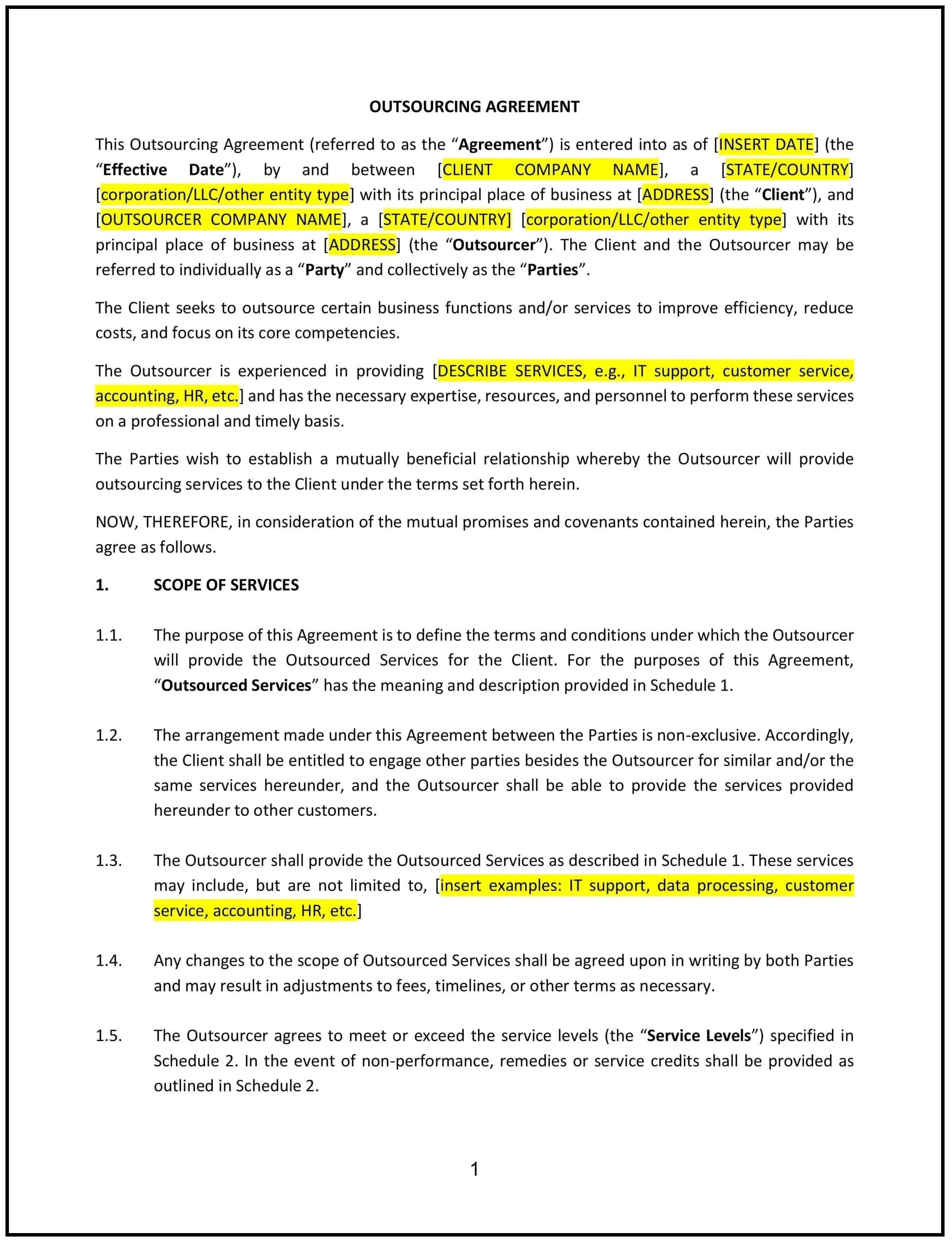 Outsourcing-Agreement--North-Dakota--1-1