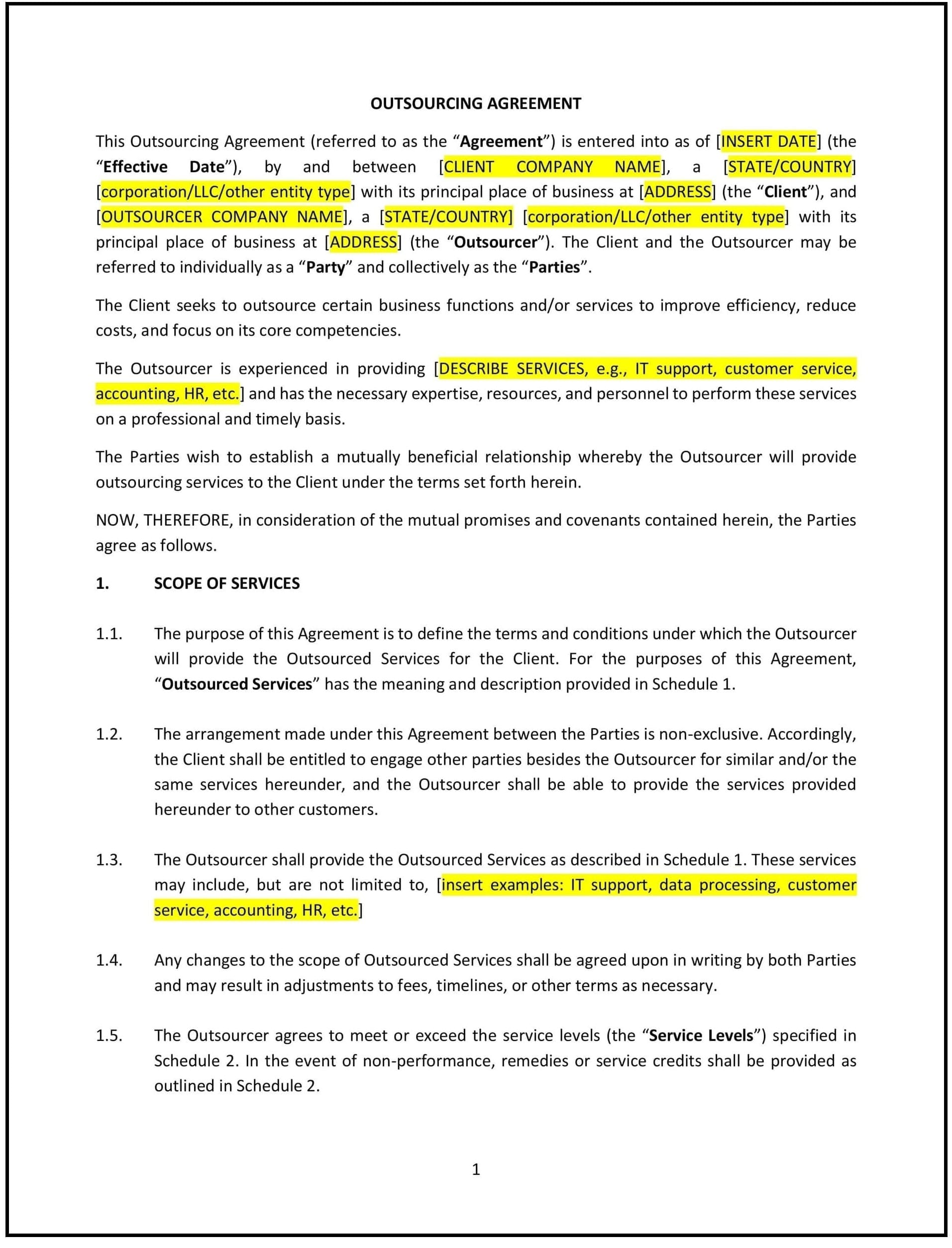 Outsourcing-Agreement--Virginia--1-1-1