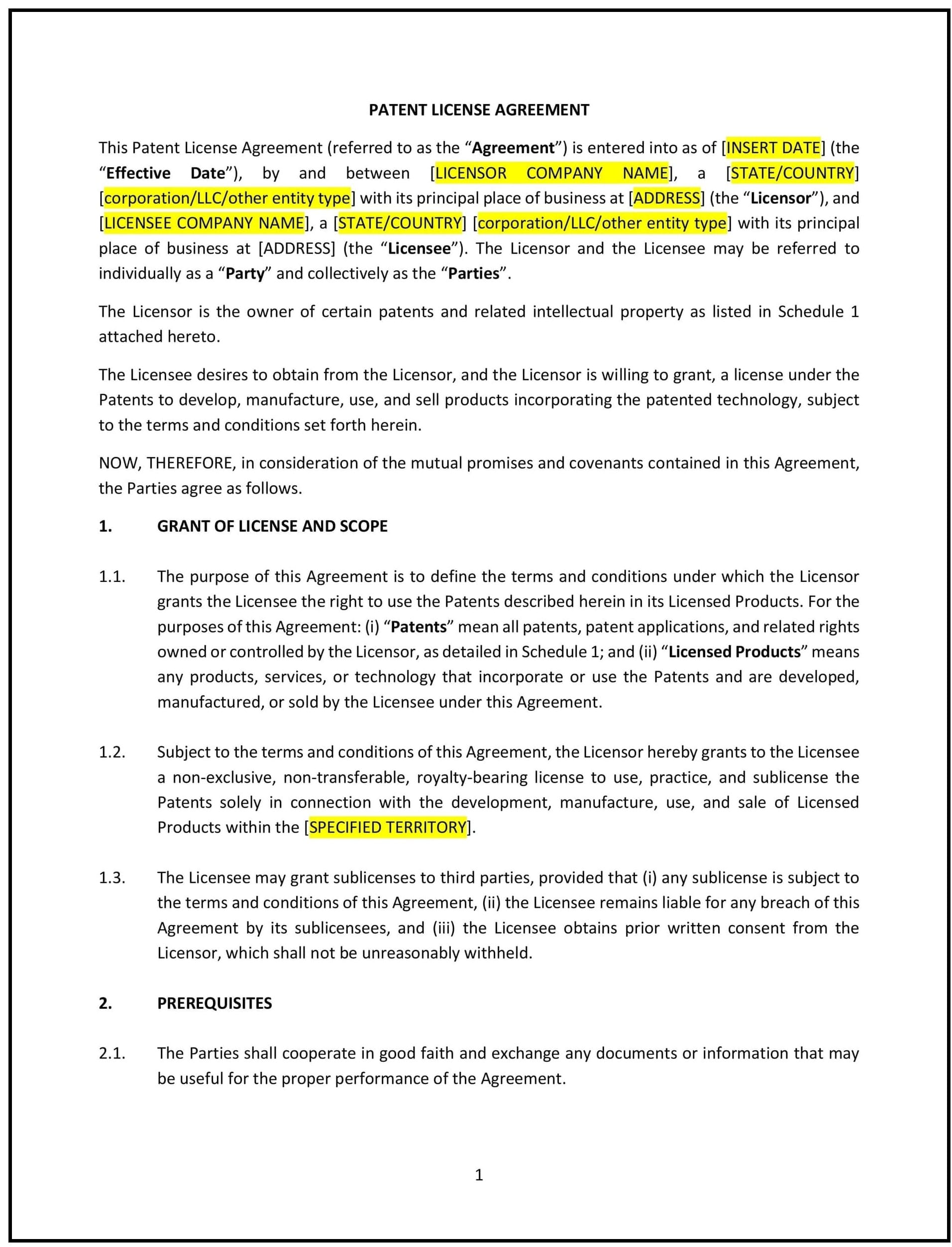 Patent-License-Agreement--Virginia--1-1