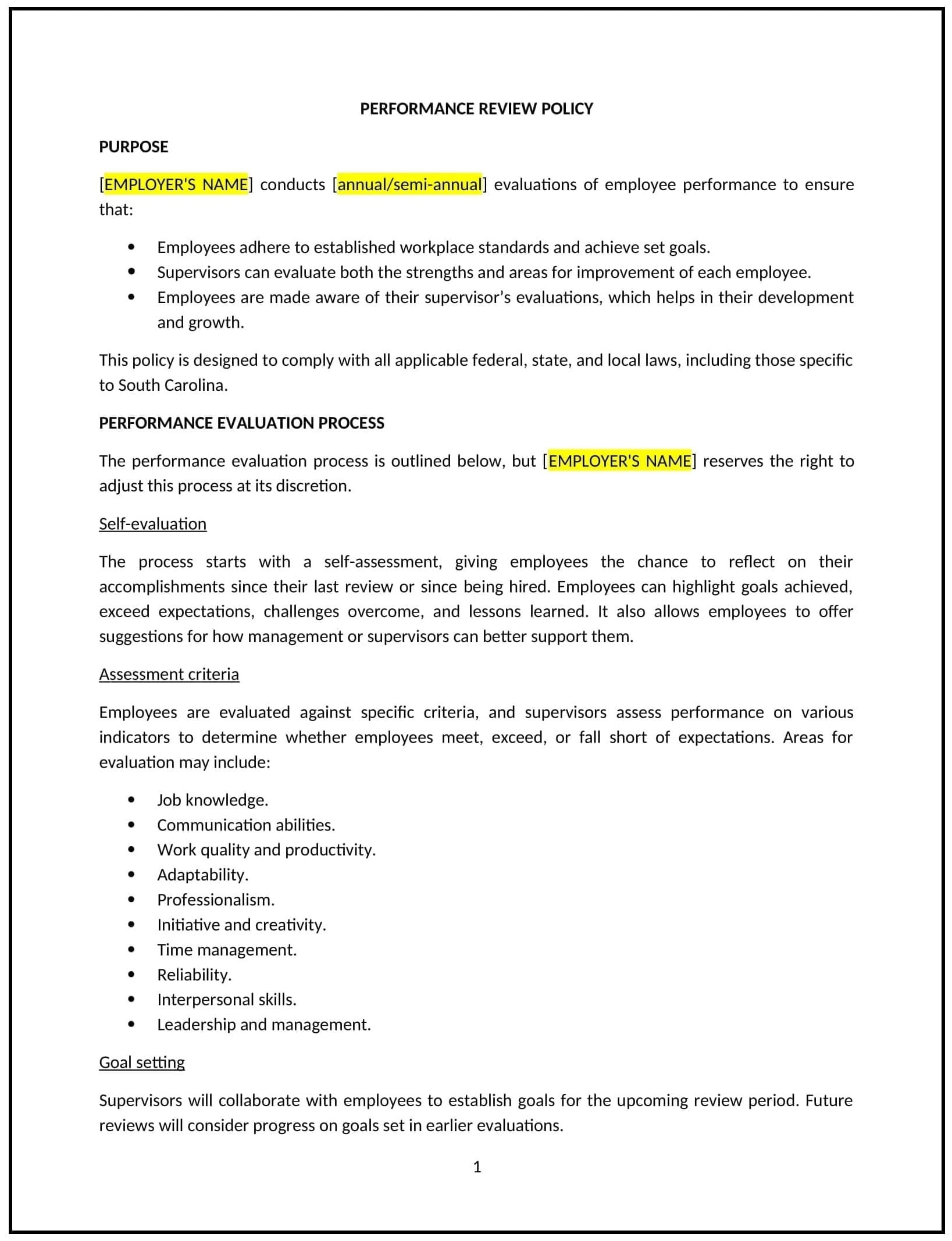 Performance-Review-Policy--South-Carolina--1-1-1